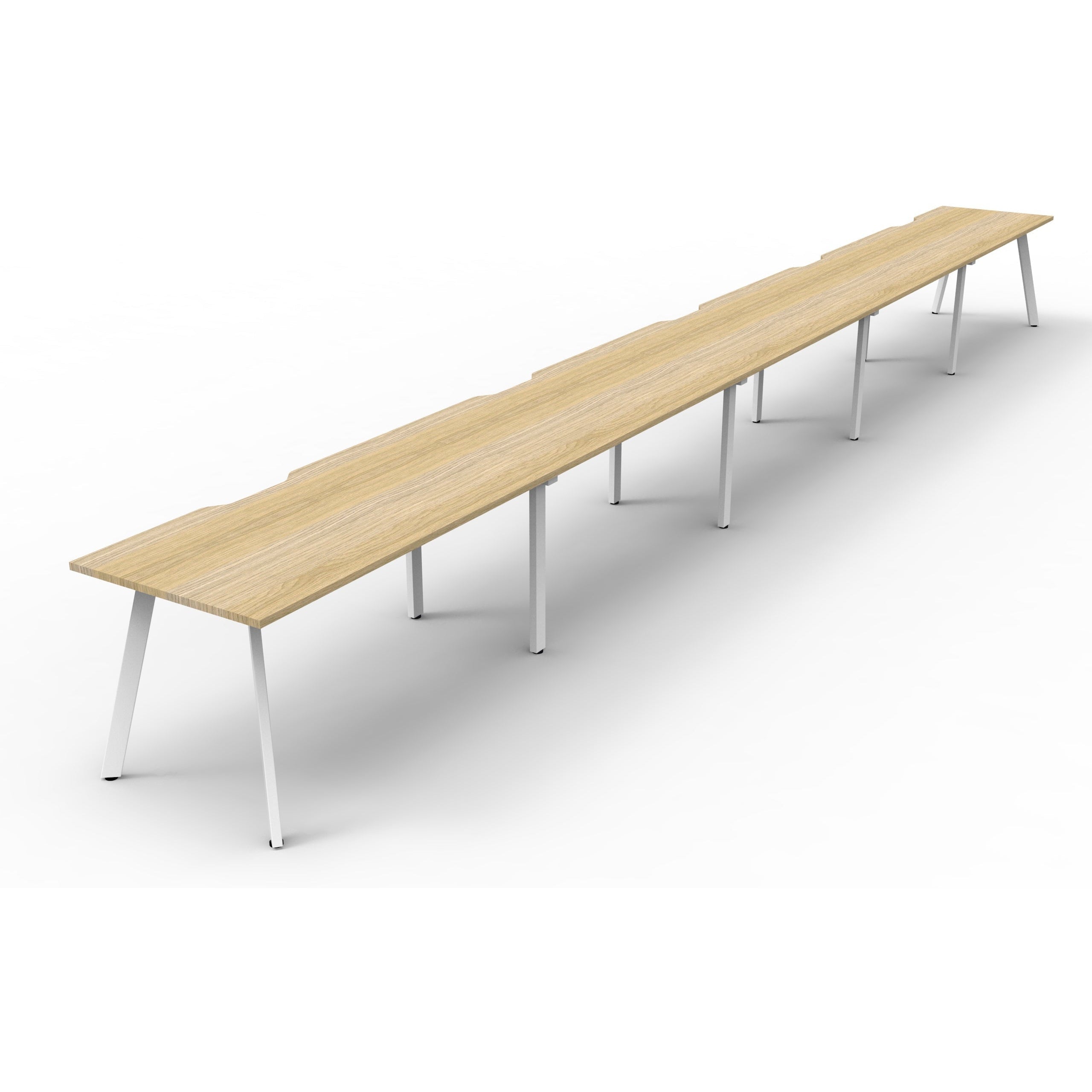 Eternity 5 Person Single Sided Workstation - Oak