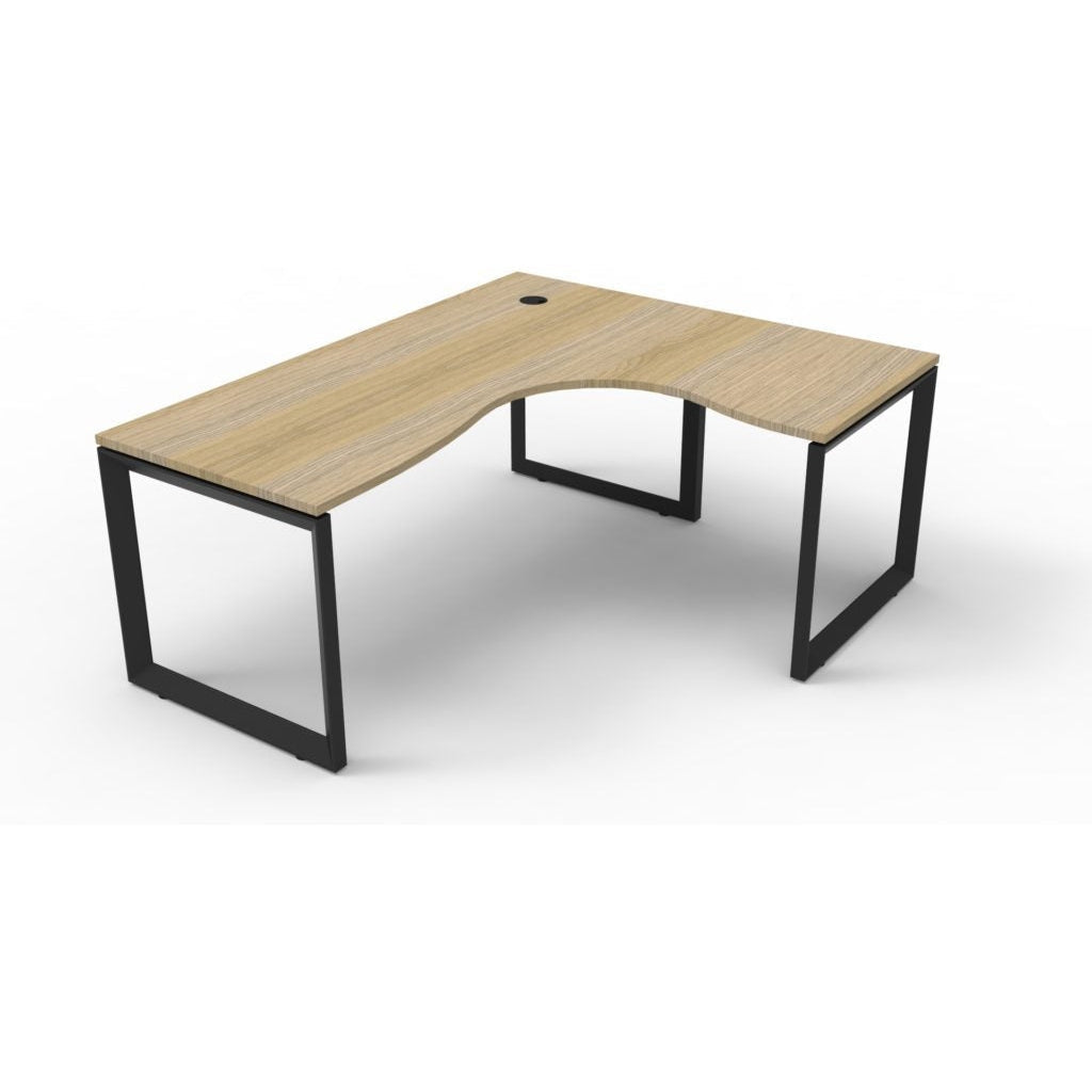 Deluxe Rapid Infinity 1 Person Single Sided Corner Workstation - Loop Leg