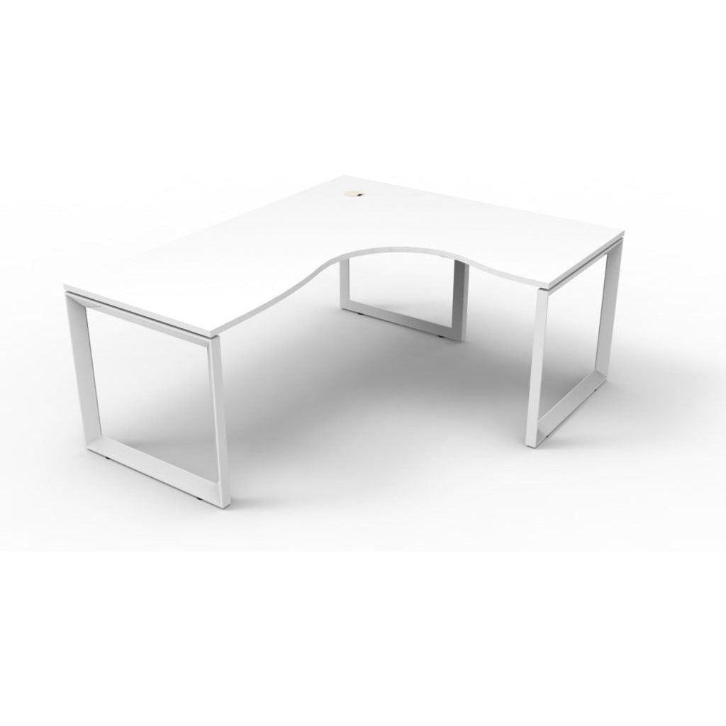 Deluxe Rapid Infinity 1 Person Single Sided Corner Workstation - Loop Leg