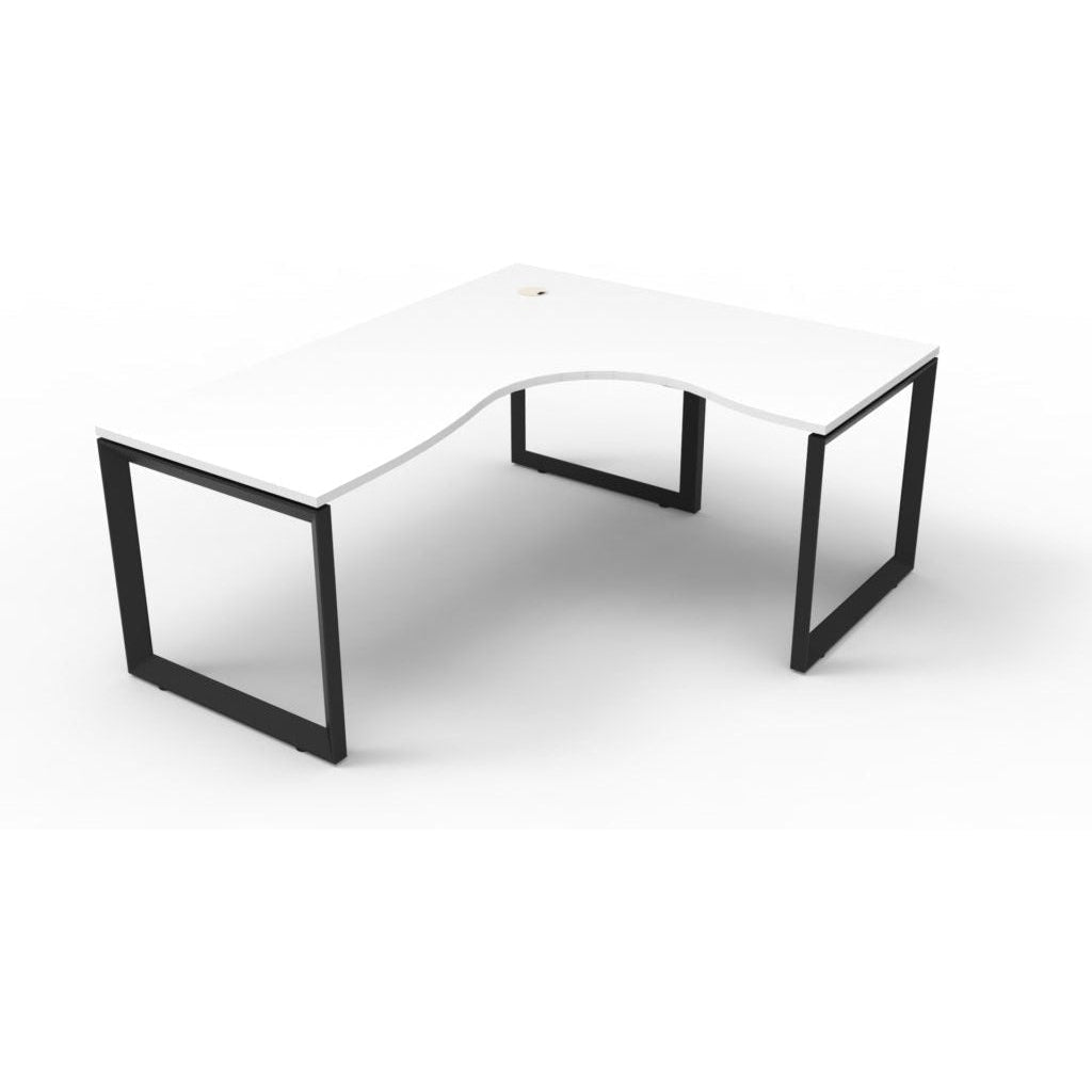 Deluxe Rapid Infinity 1 Person Single Sided Corner Workstation - Loop Leg