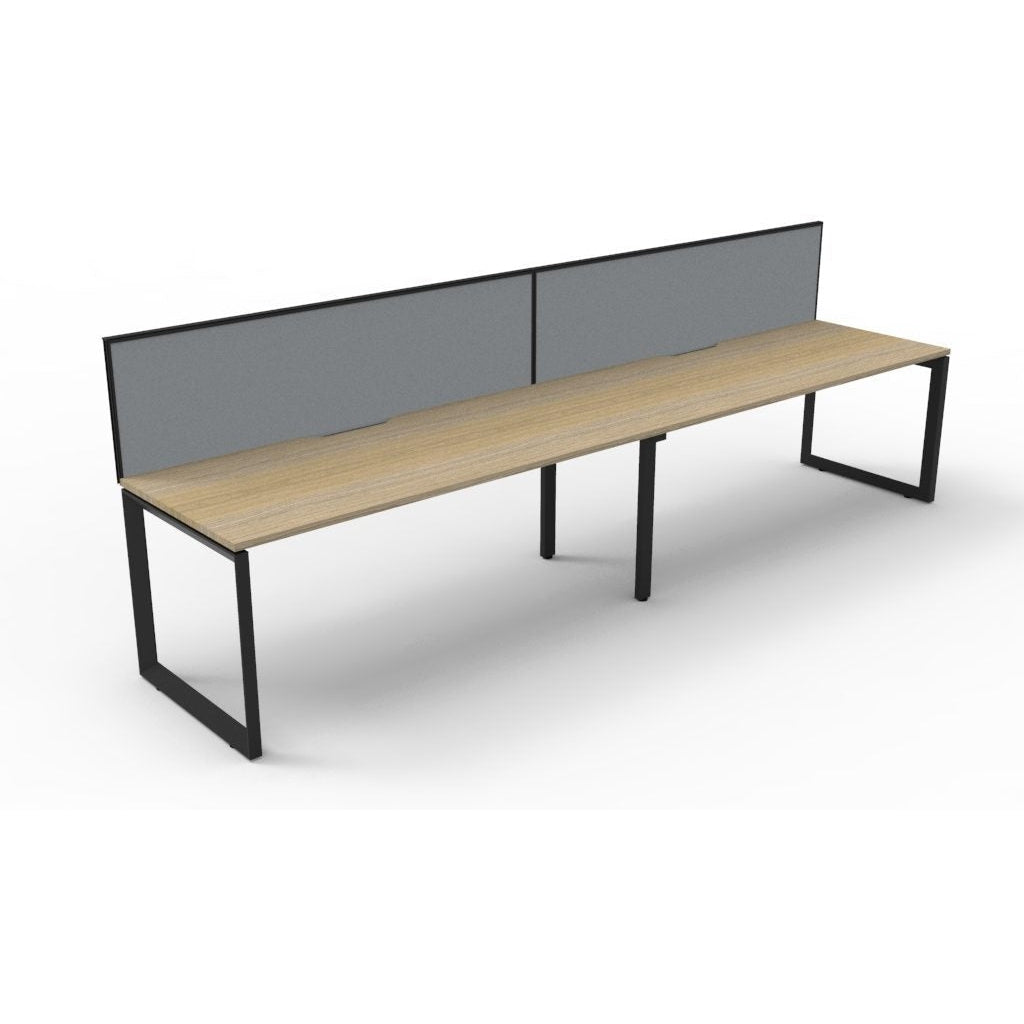 Deluxe Rapid Infinity 2 Person Single Sided Workstation - With Screen - Loop Leg