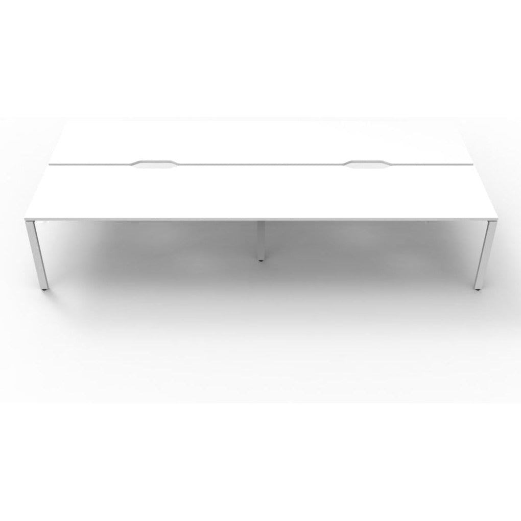 Deluxe Rapid Infinity 4 Person Double Sided Workstation - No Screen (Profile Legs)
