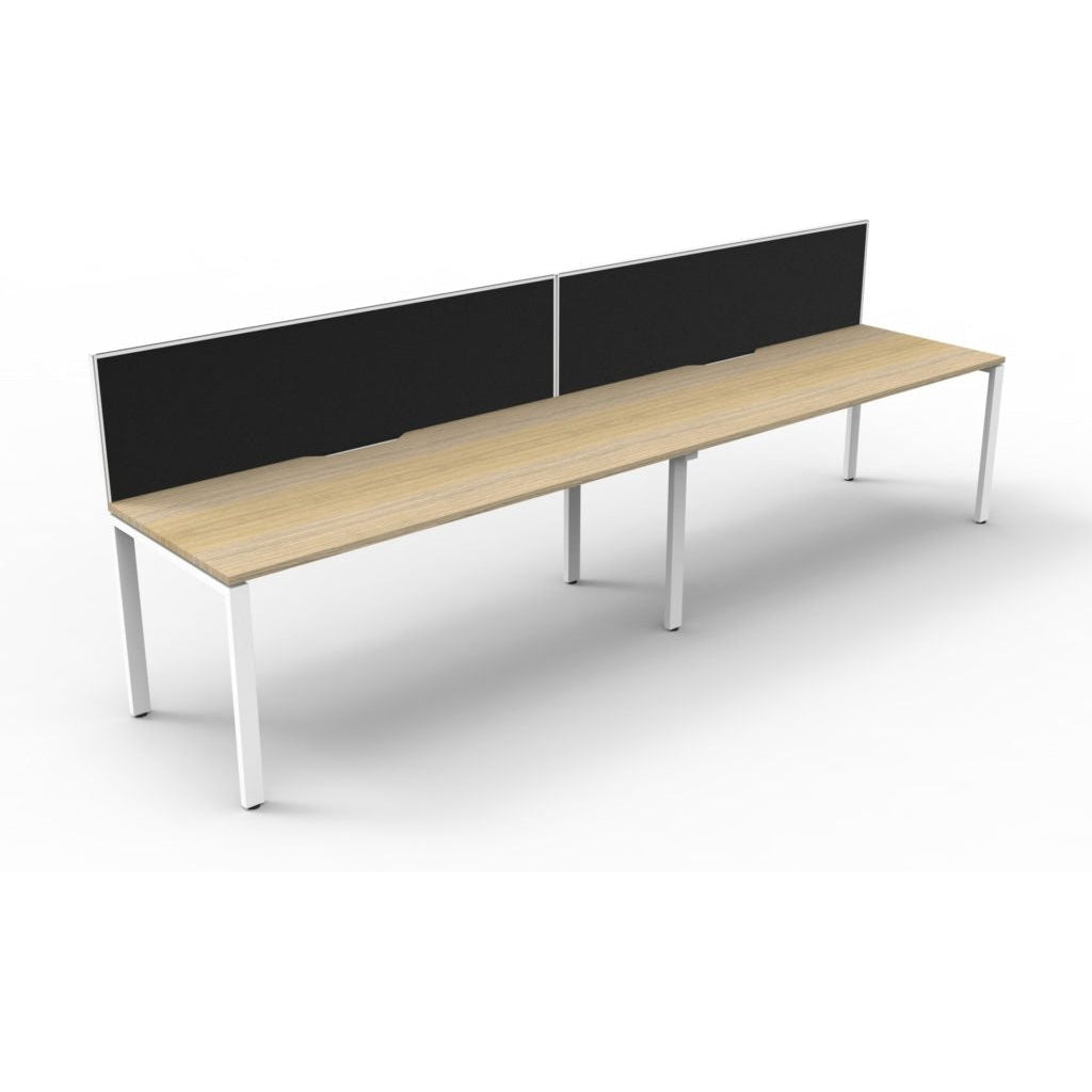 Deluxe Rapid Infinity 2 Person Single Sided Workstation - With Screen