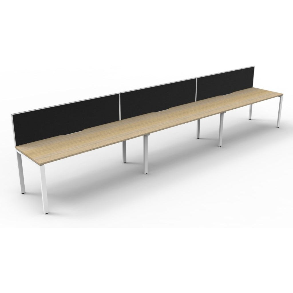 Deluxe Rapid Infinity 3 Person Single Sided Workstation - With Screen