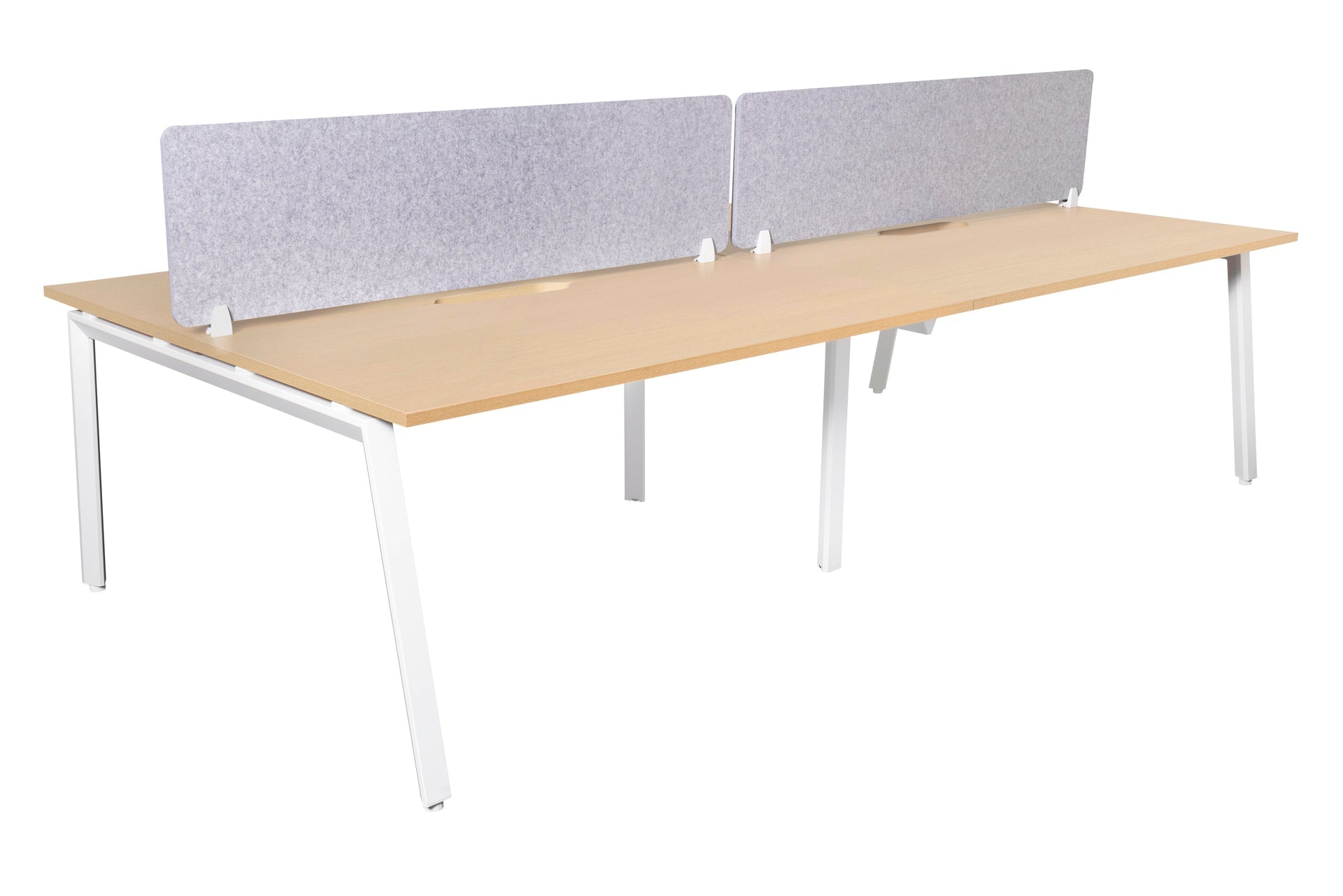 Daytona 4 Person Double Sided Workstation - With Screen