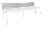 Daytona 2 Person Single Sided Workstation - With Screen