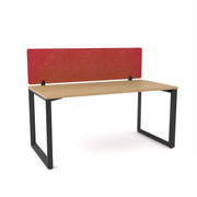 California Office Workstations (Loop Legs) 1-User Single-Sided Desk With AcoustiQ Screen (Red Screen)