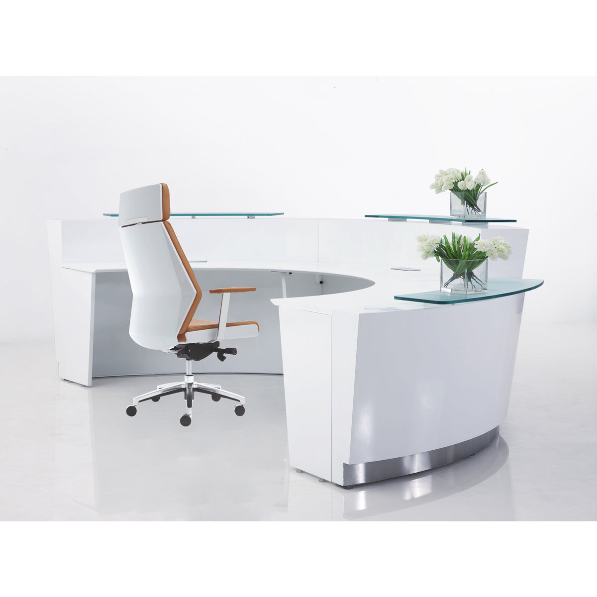 High Low Counter EVO High Low Modular Reception Counter - 3 Piece – The Office Furniture