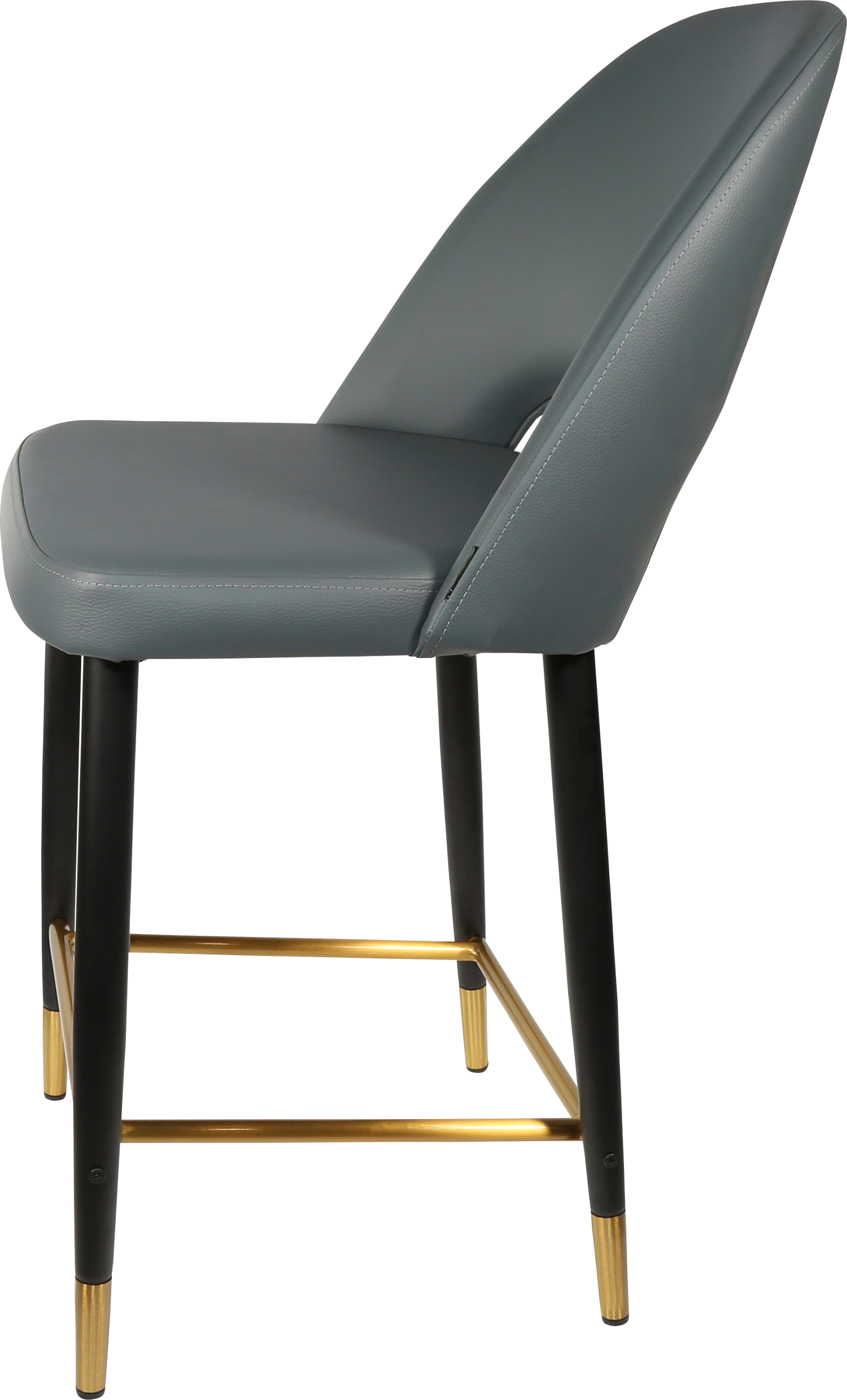 Durafurn Semifreddo Counter Stool - Black Metal 650h Legs