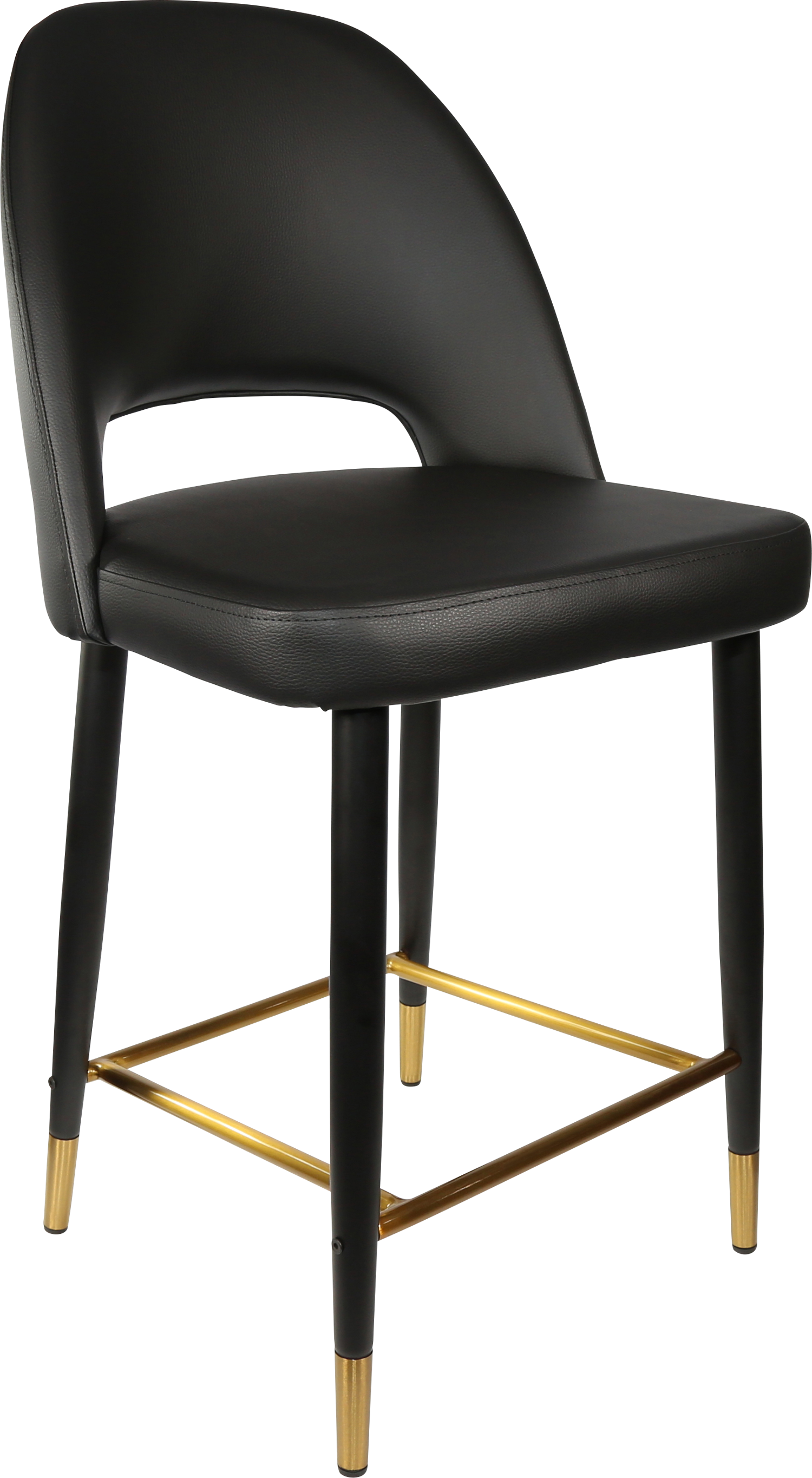 Durafurn Semifreddo Counter Stool - Black Metal 650h Legs