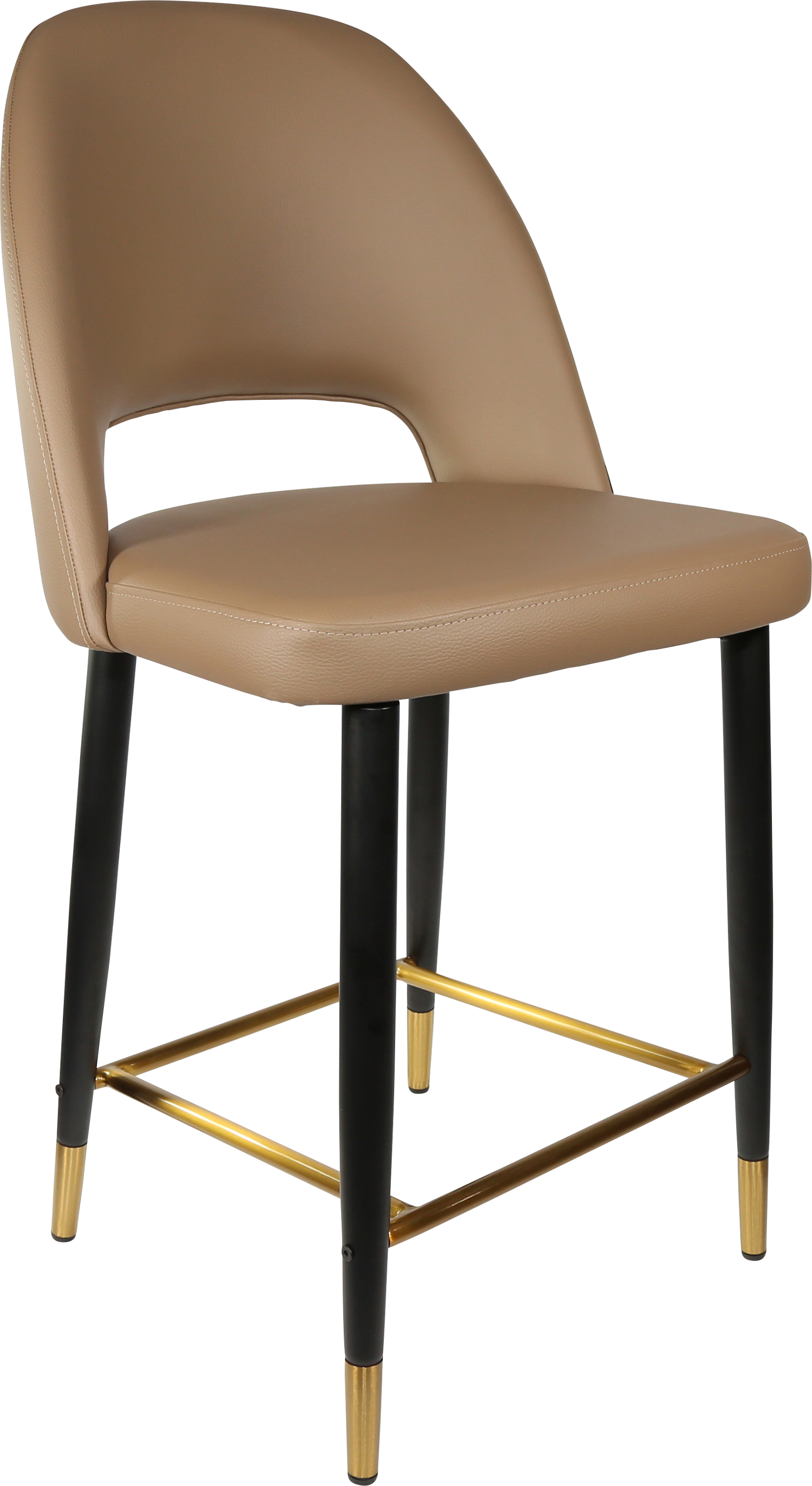 Durafurn Semifreddo Counter Stool - Black Metal 650h Legs