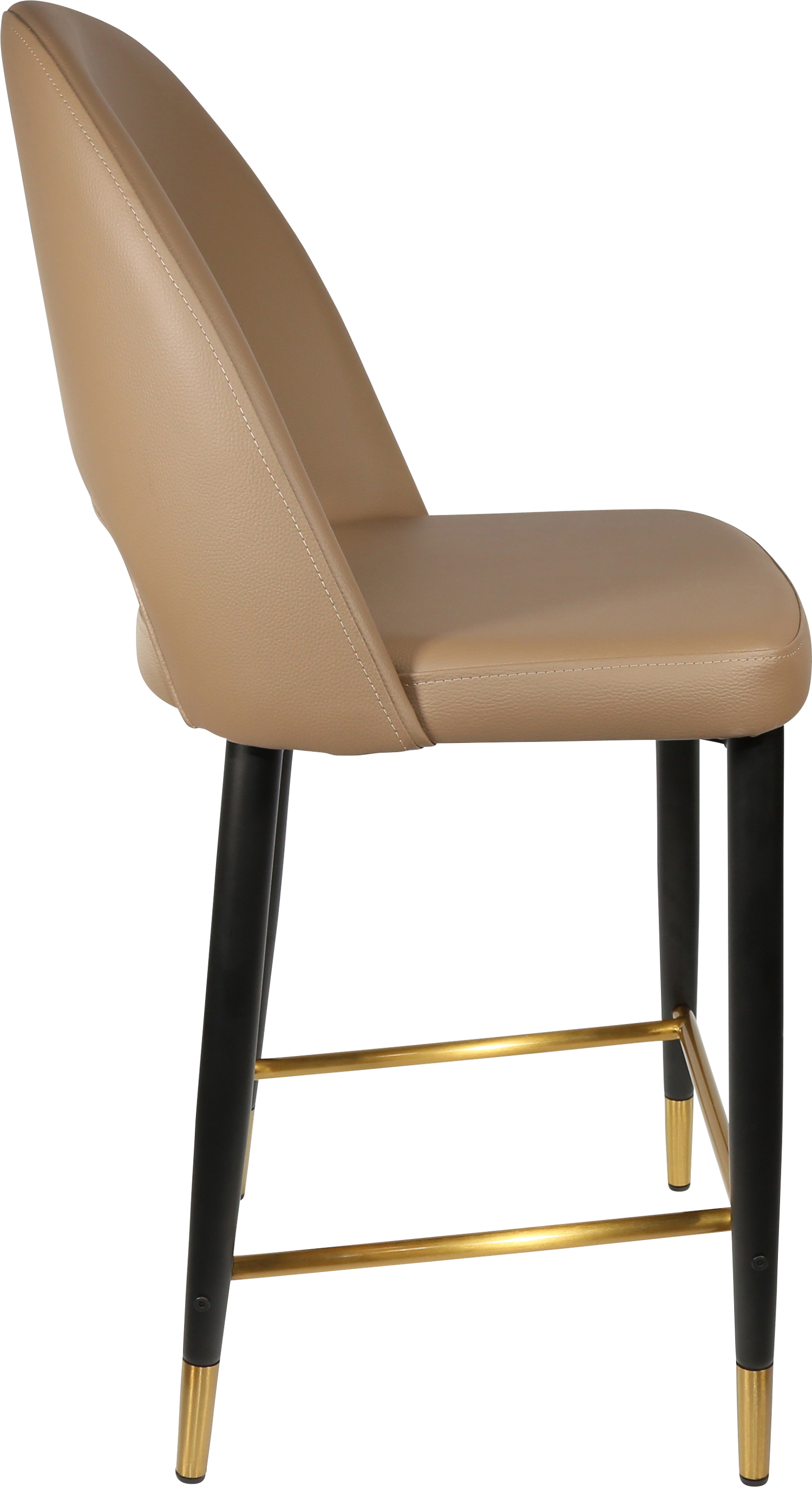 Durafurn Semifreddo Counter Stool - Black Metal 650h Legs