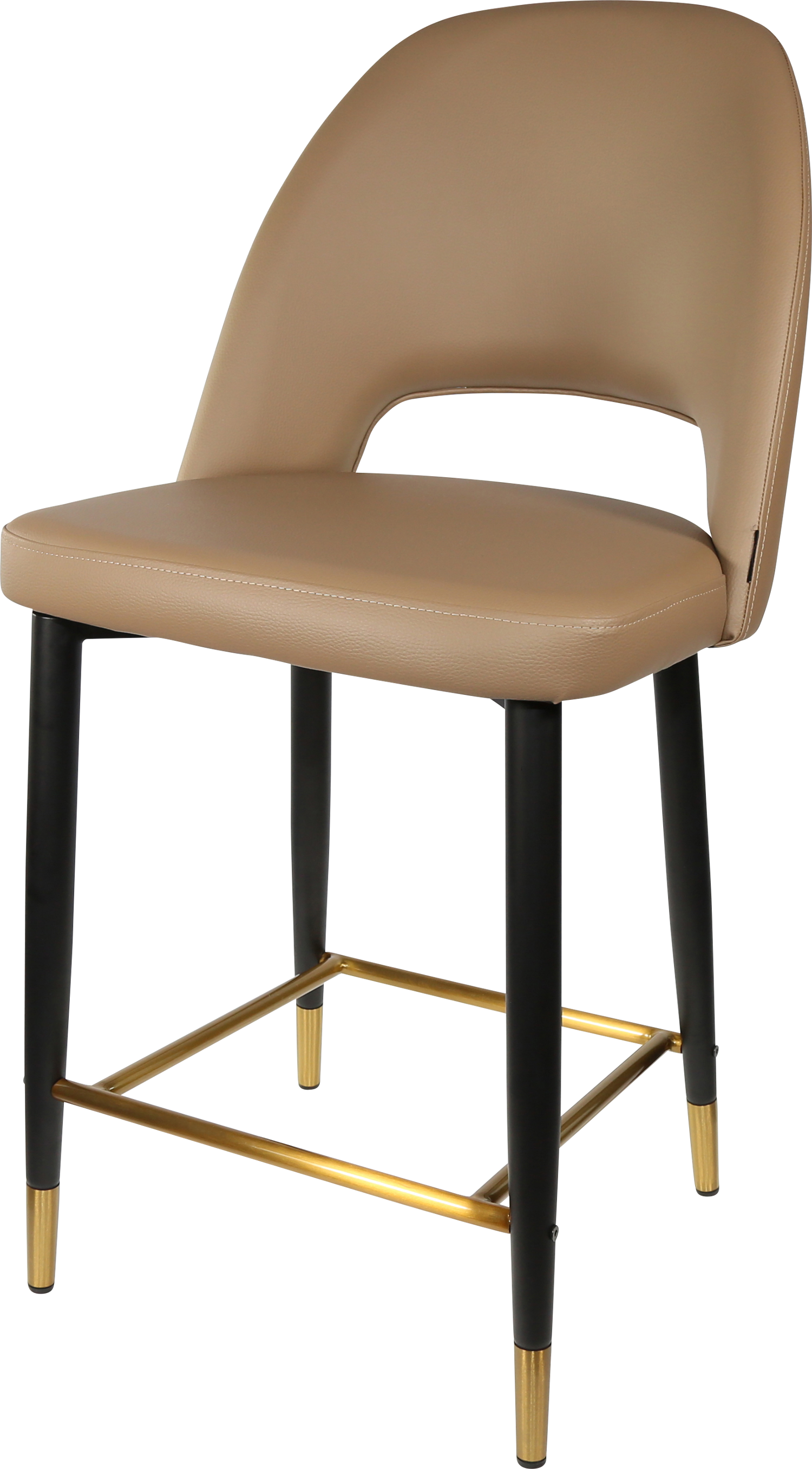 Durafurn Semifreddo Counter Stool - Black Metal 650h Legs