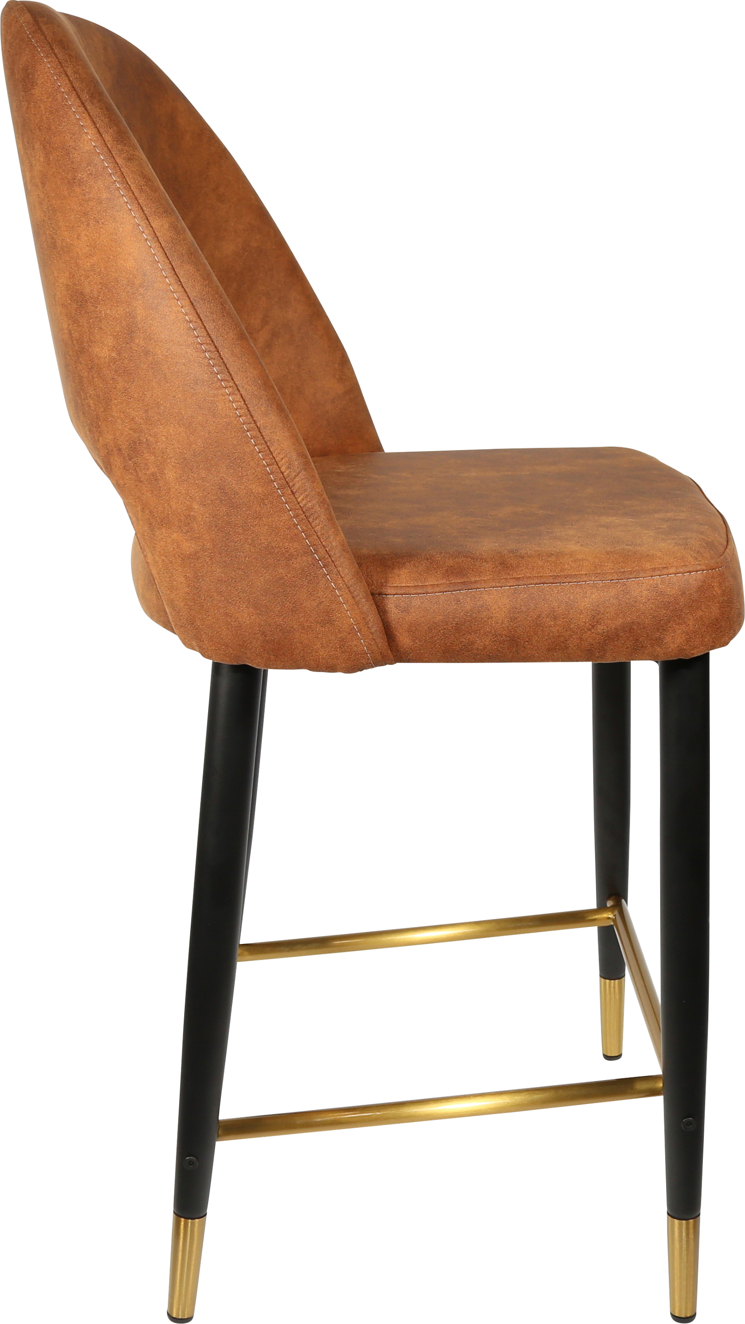 Durafurn Semifreddo Counter Stool - Black Metal 650h Legs