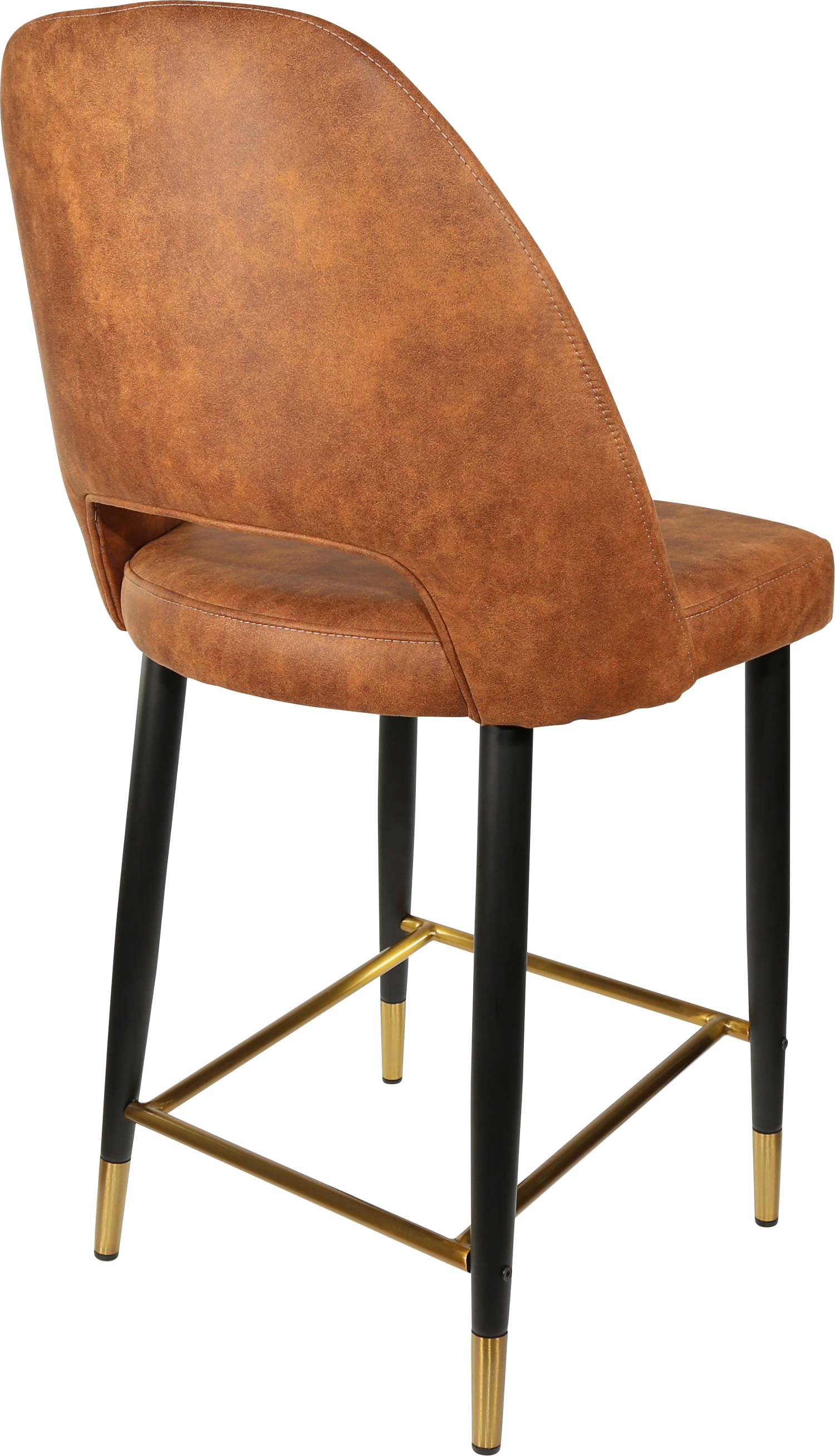 Durafurn Semifreddo Counter Stool - Black Metal 650h Legs