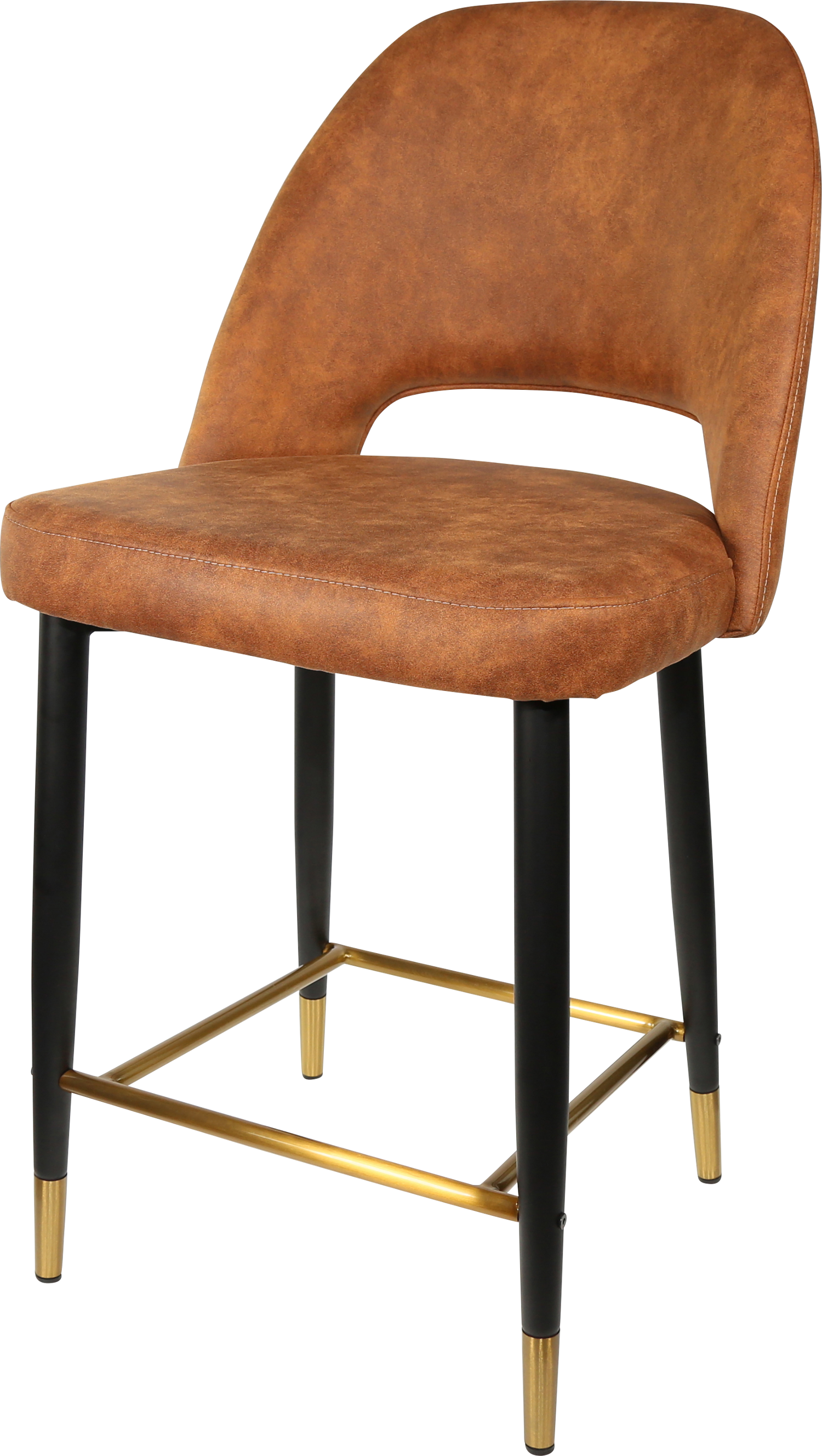 Durafurn Semifreddo Counter Stool - Black Metal 650h Legs