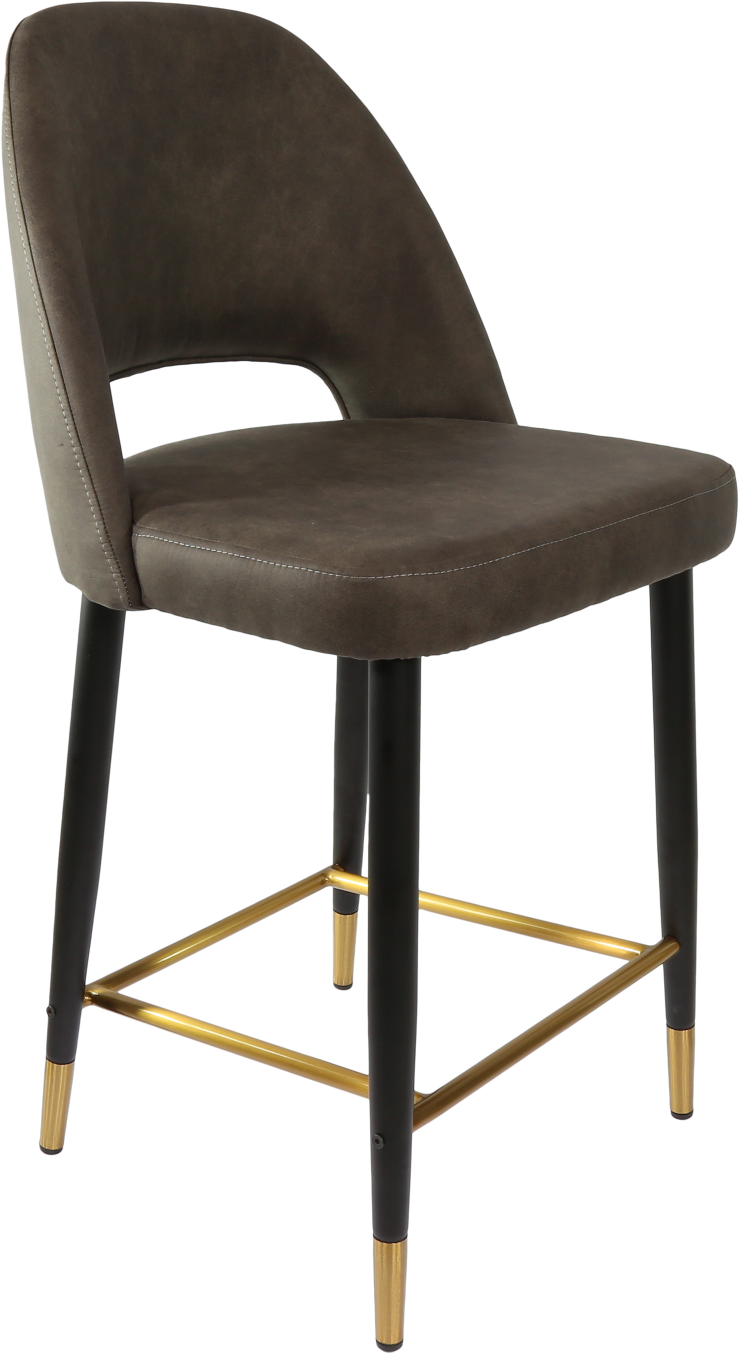 Durafurn Semifreddo Counter Stool - Black Metal 650h Legs