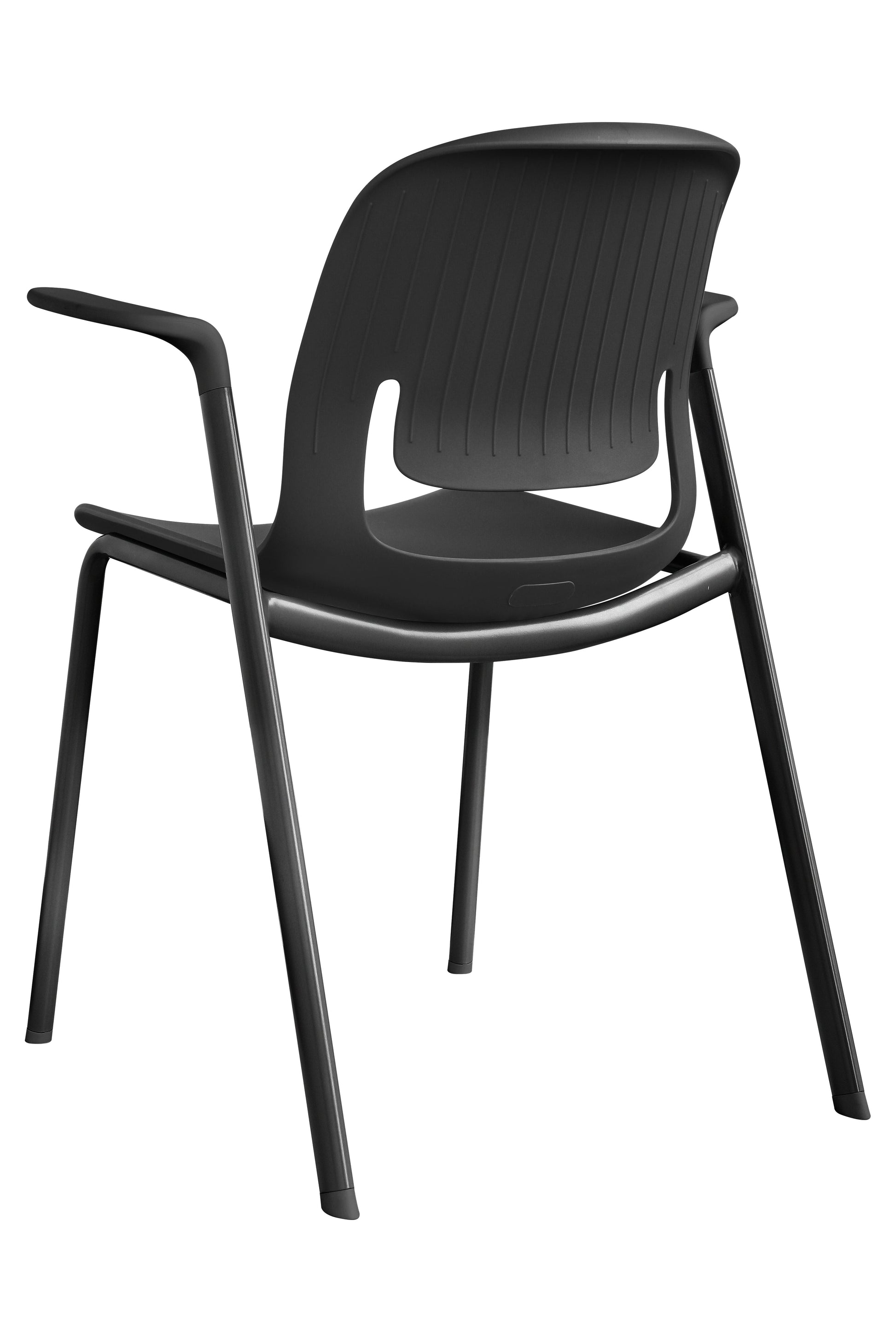 Palette Chair With Black Steel 4-Leg Frame With Arms