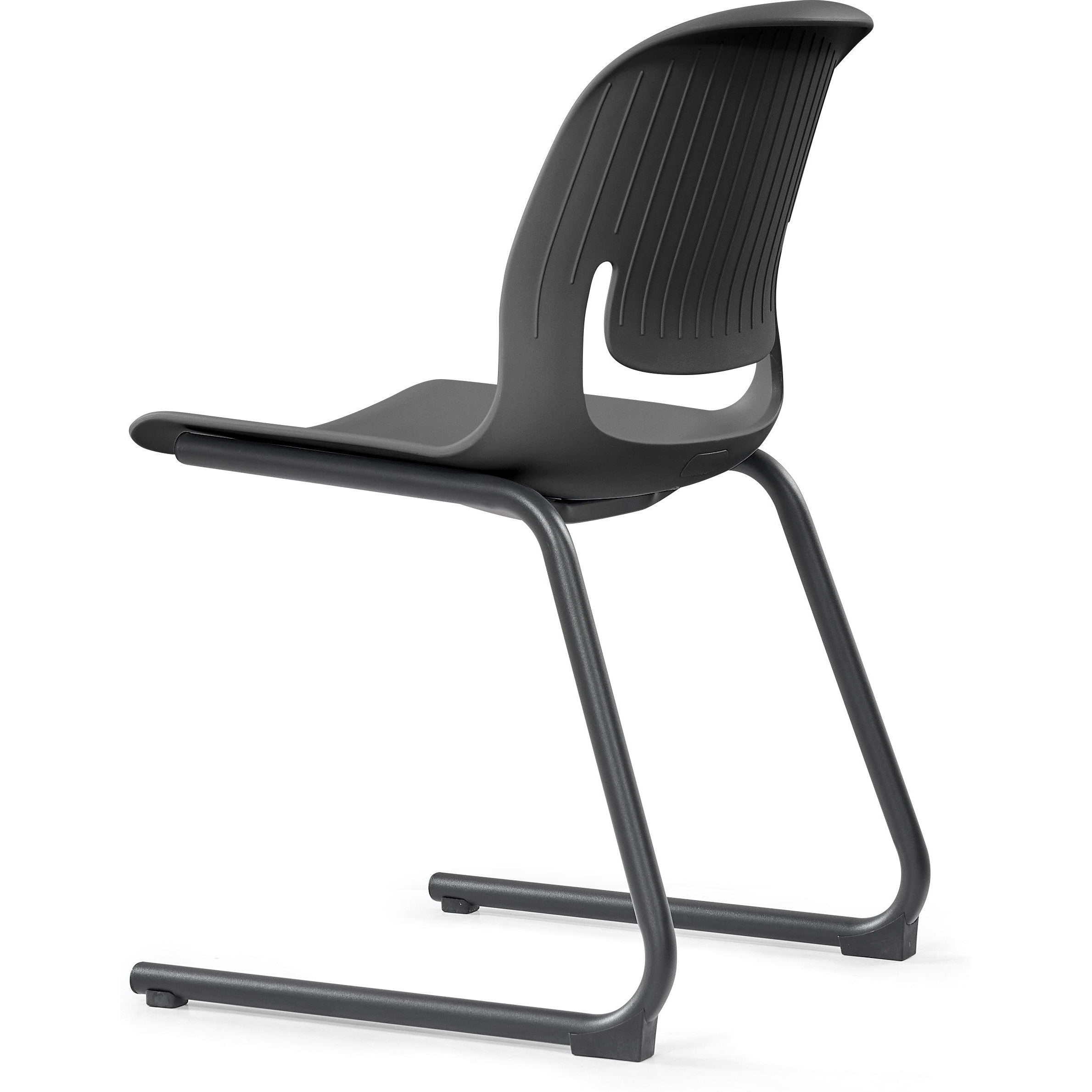 Palette Chair With Black Steel Reverse Cantilever Frame