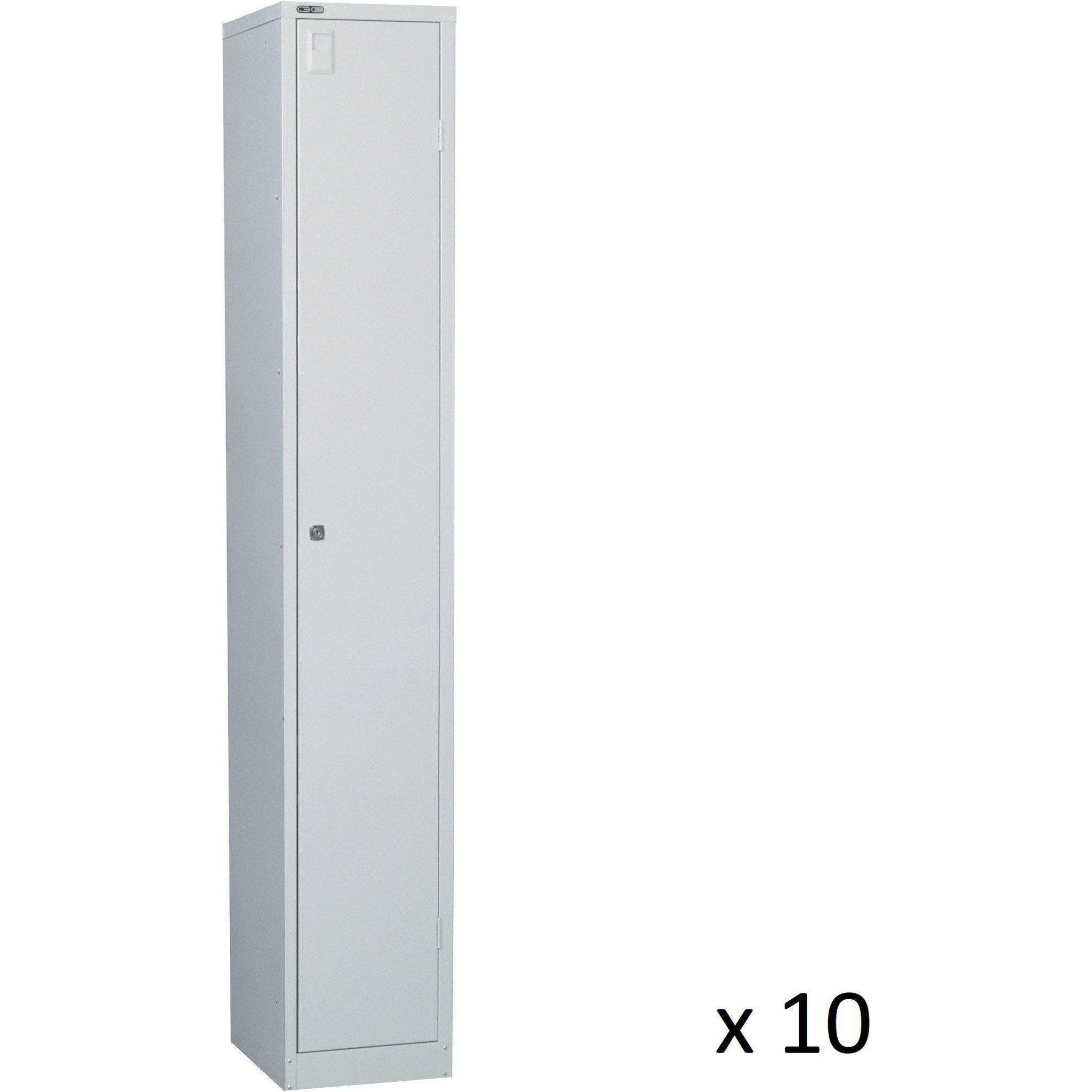 Set of 10 GO Steel Lockers Single Door