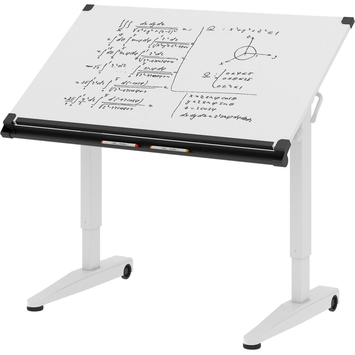 Versarise Height Adjustable Drafting Table  Pneumatic Flip Top Table