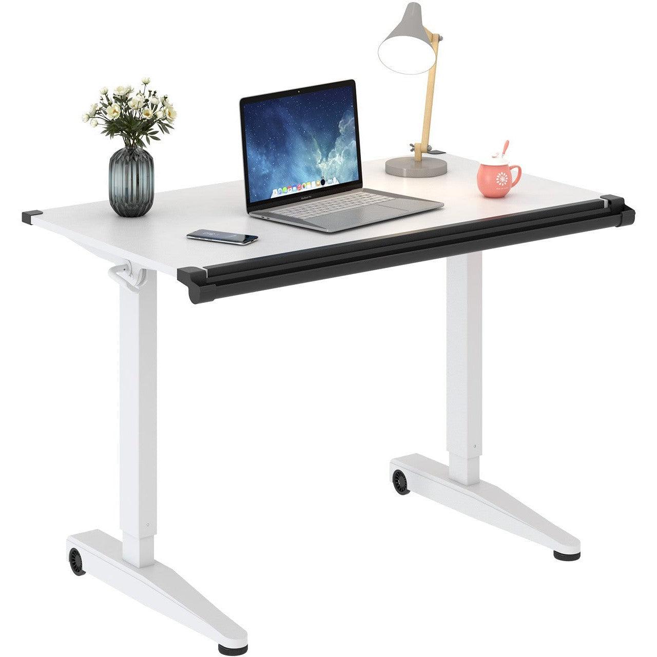 Versarise Height Adjustable Drafting Table  Pneumatic Flip Top Table