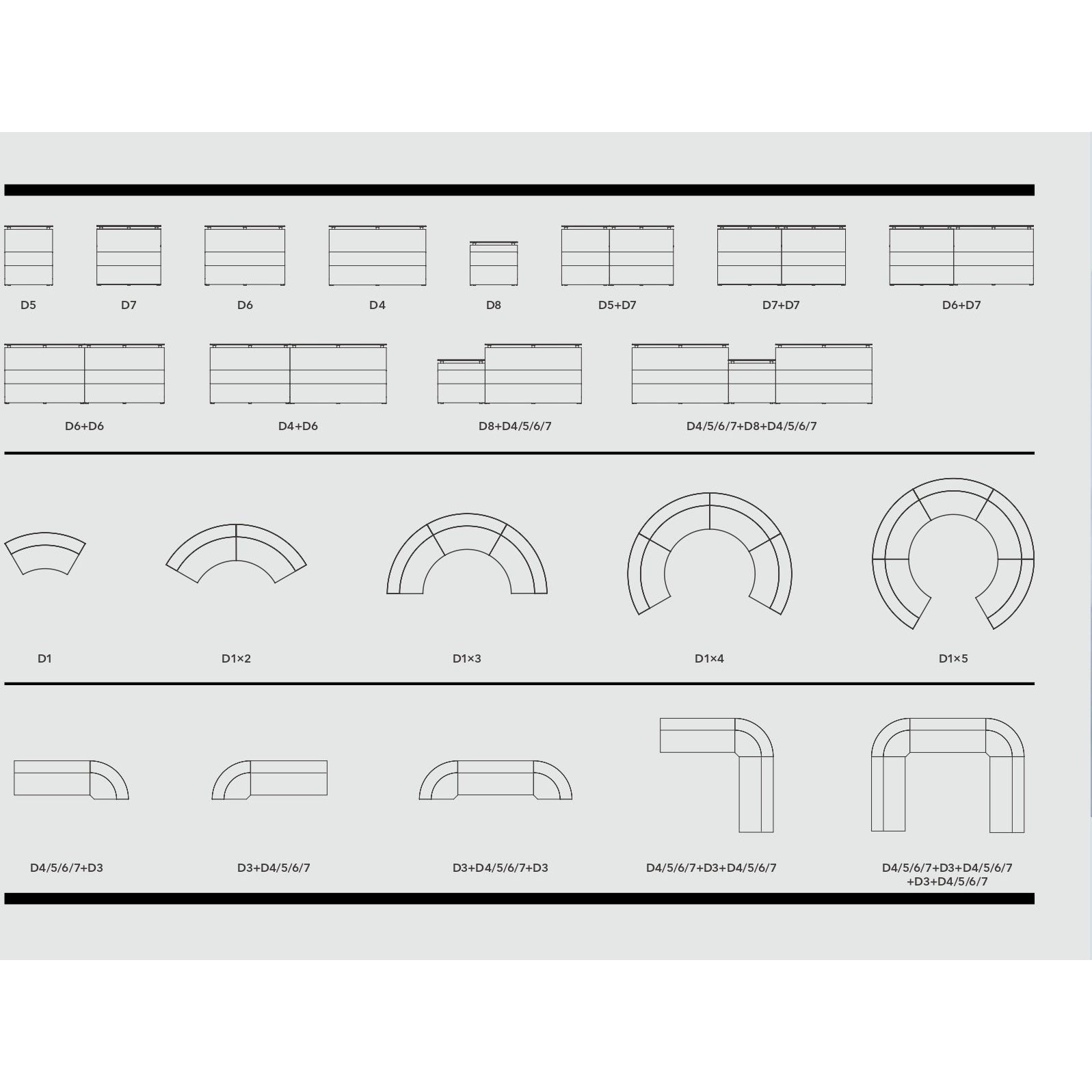 Polaris Curved Reception Counter - Lower Height Piece -D2