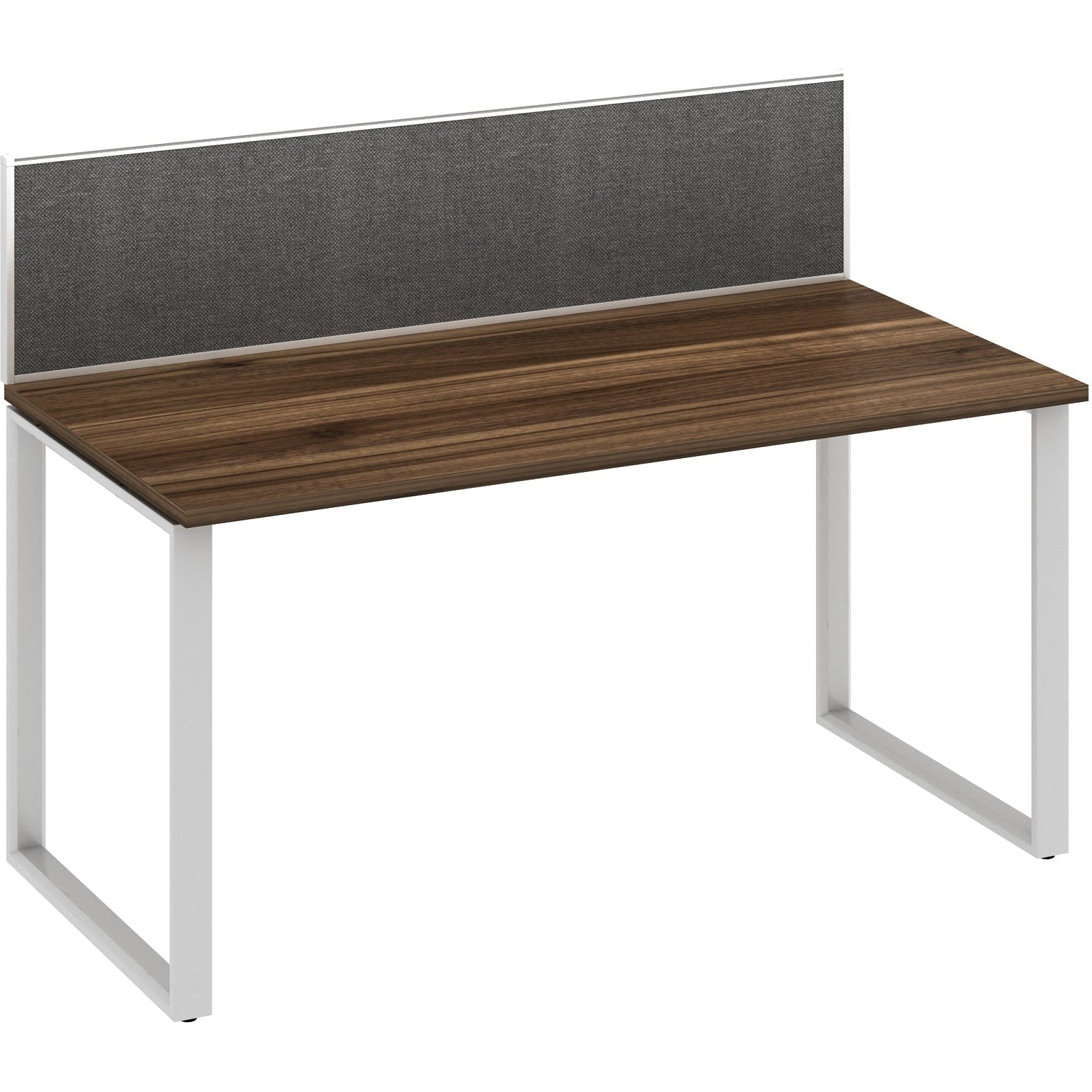 Worksmart 1 Person Single Sided Workstation - Loop Leg - With Screen