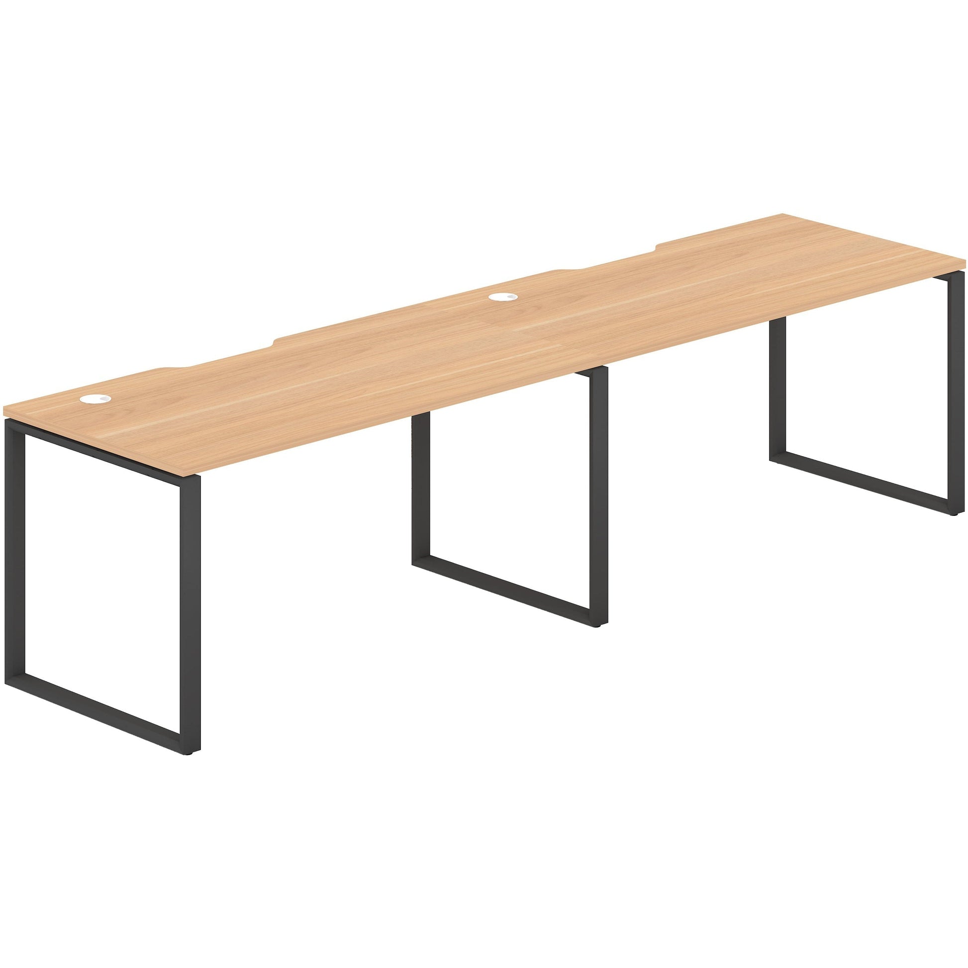 Worksmart 2 Person Single Sided Workstation - Loop Leg - No Screen