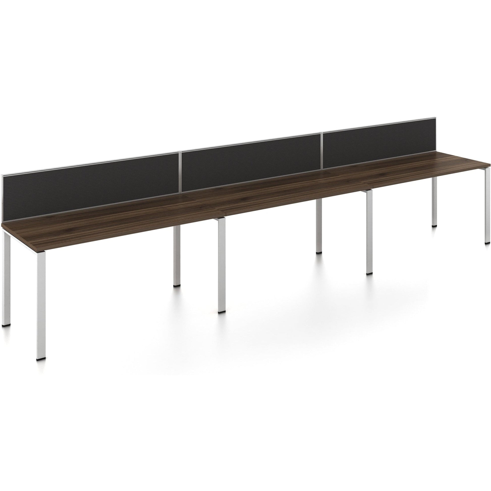 Worksmart 3 Person Single Sided Workstation - With Screens