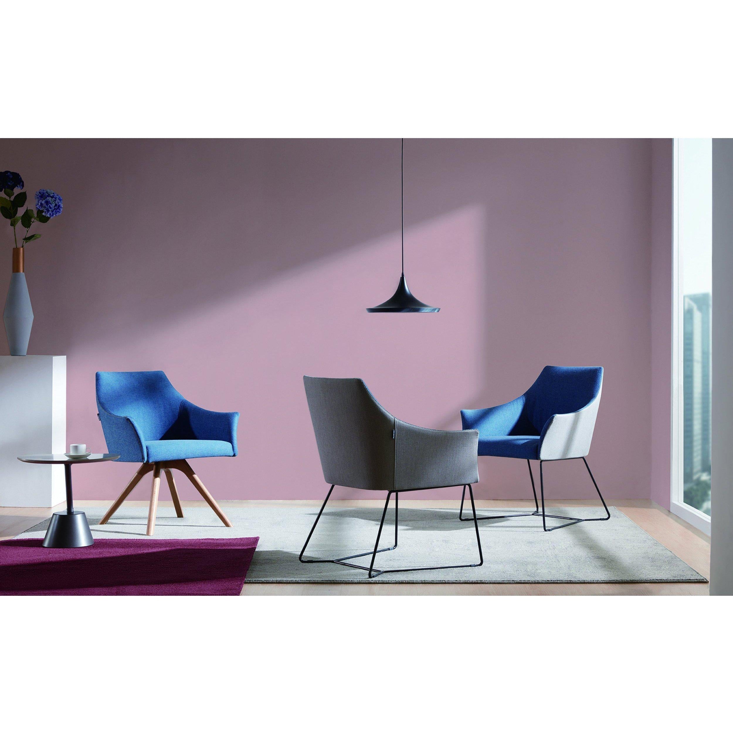 Tulip Sled Base Tub Chair - Blue