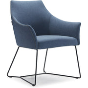 Tulip Sled Base Tub Chair - Blue