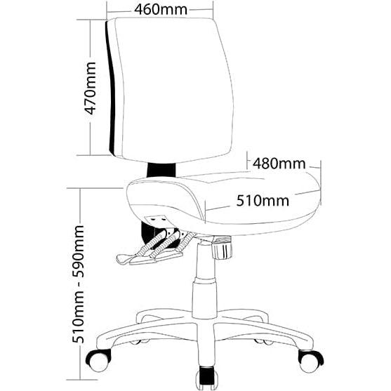 Galaxy 3 Lever Big Boy Seat Task Chair