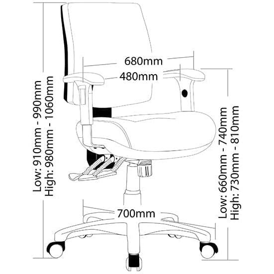 Galaxy 3 Lever Big Boy Seat Task Chair
