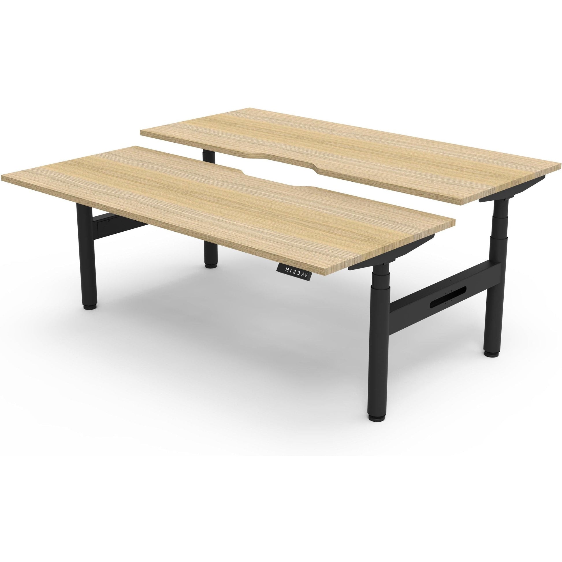 Eclipse (Round Legs) Electric Height Adjustable Back to Back Workstation