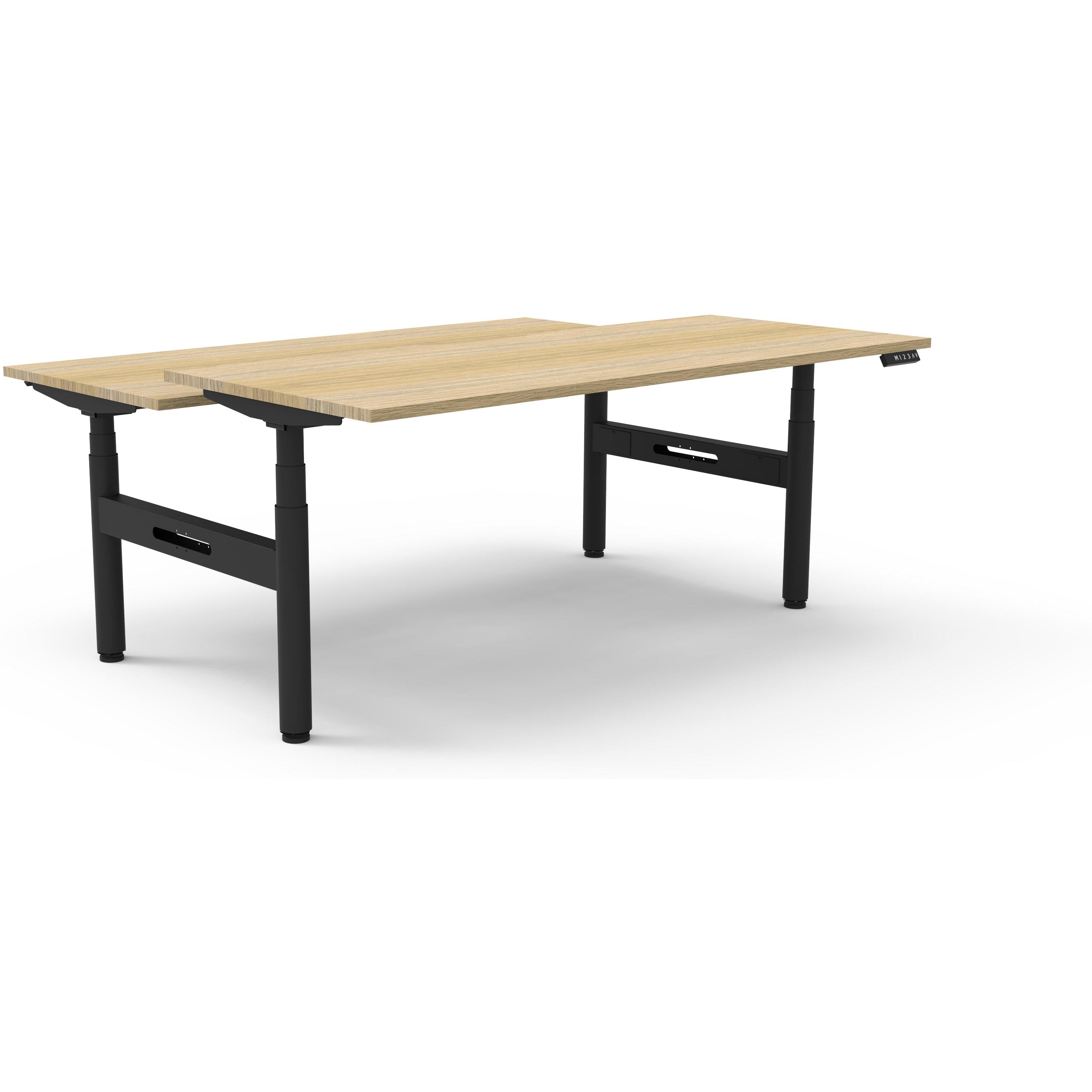 Eclipse (Round Legs) Electric Height Adjustable Back to Back Workstation