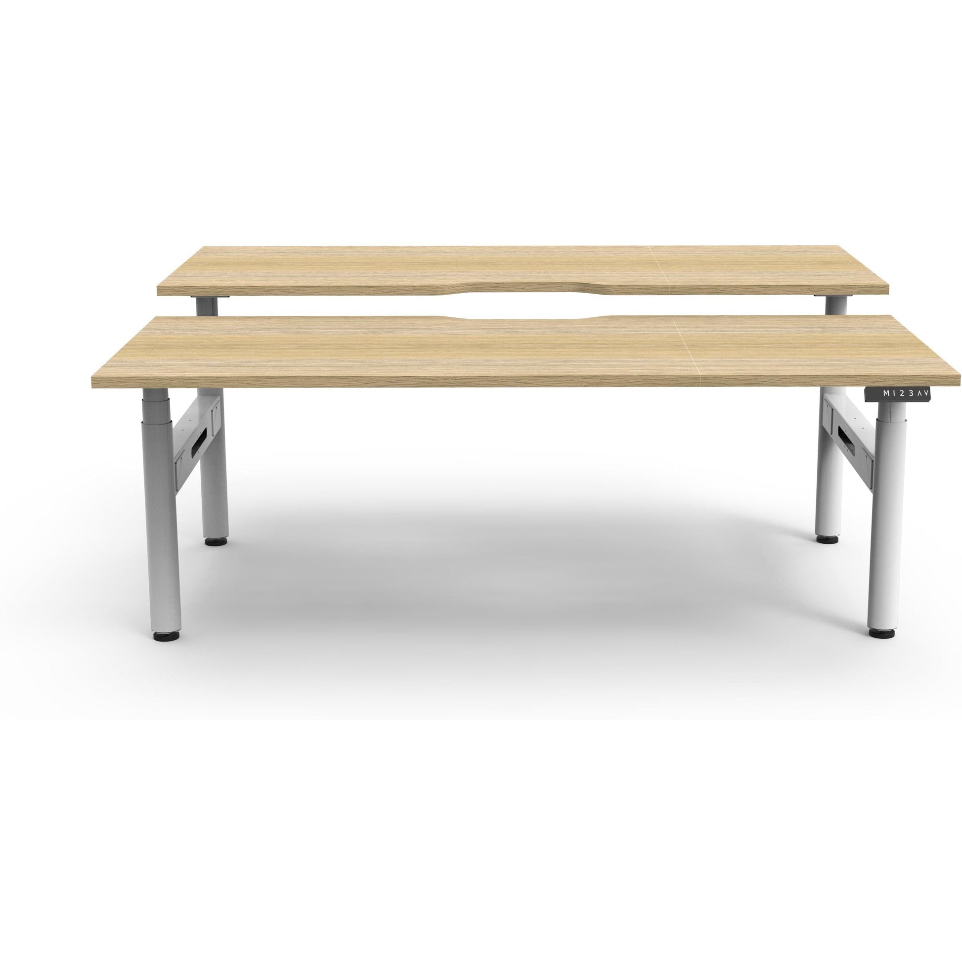 Eclipse (Round Legs) Electric Height Adjustable Back to Back Workstation