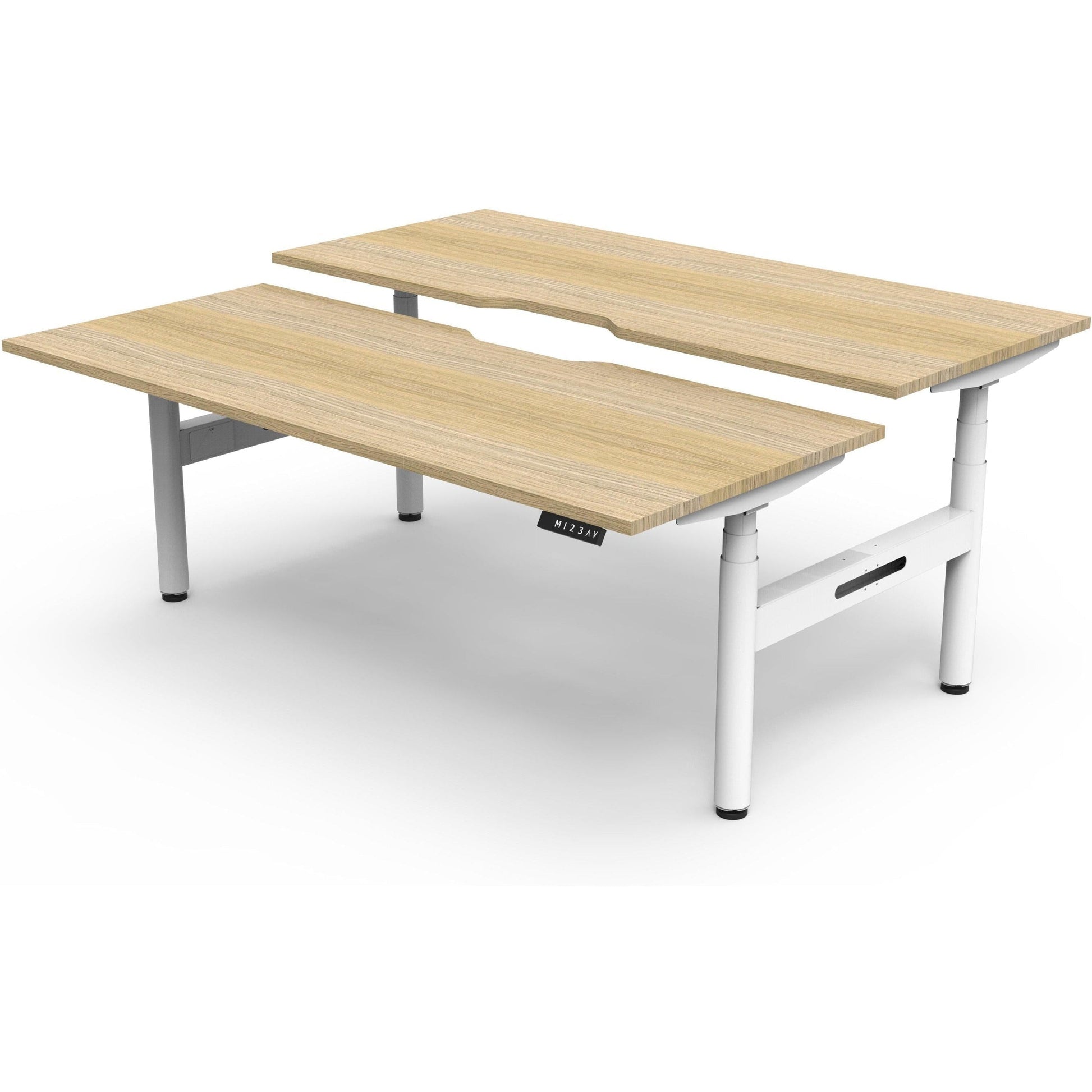Eclipse (Round Legs) Electric Height Adjustable Back to Back Workstation