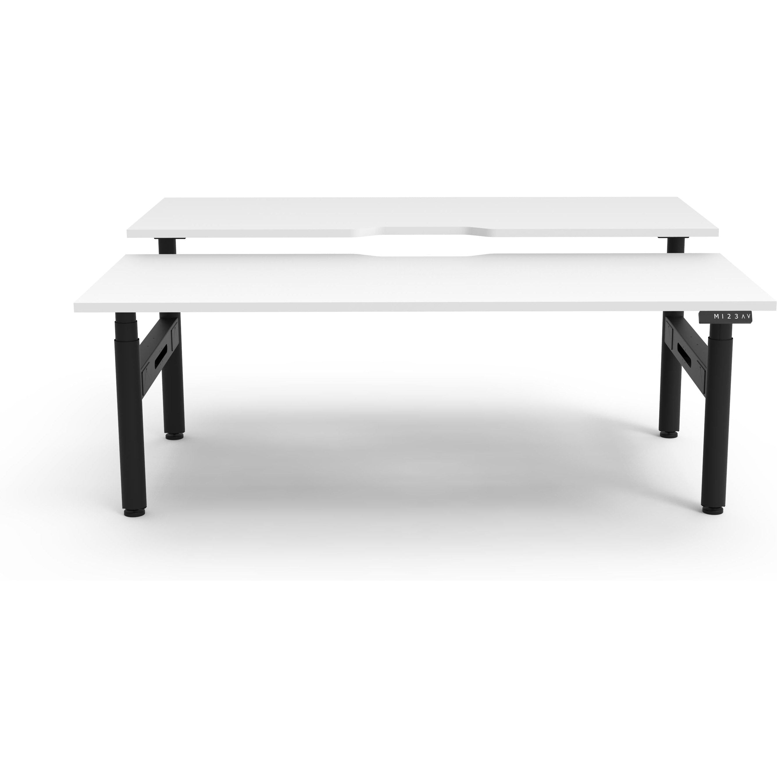 Eclipse (Round Legs) Electric Height Adjustable Back to Back Workstation