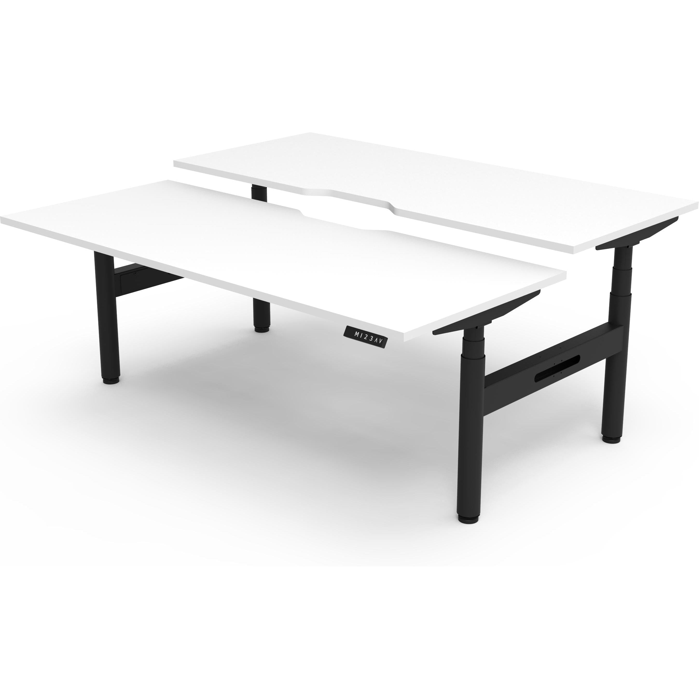 Eclipse (Round Legs) Electric Height Adjustable Back to Back Workstation