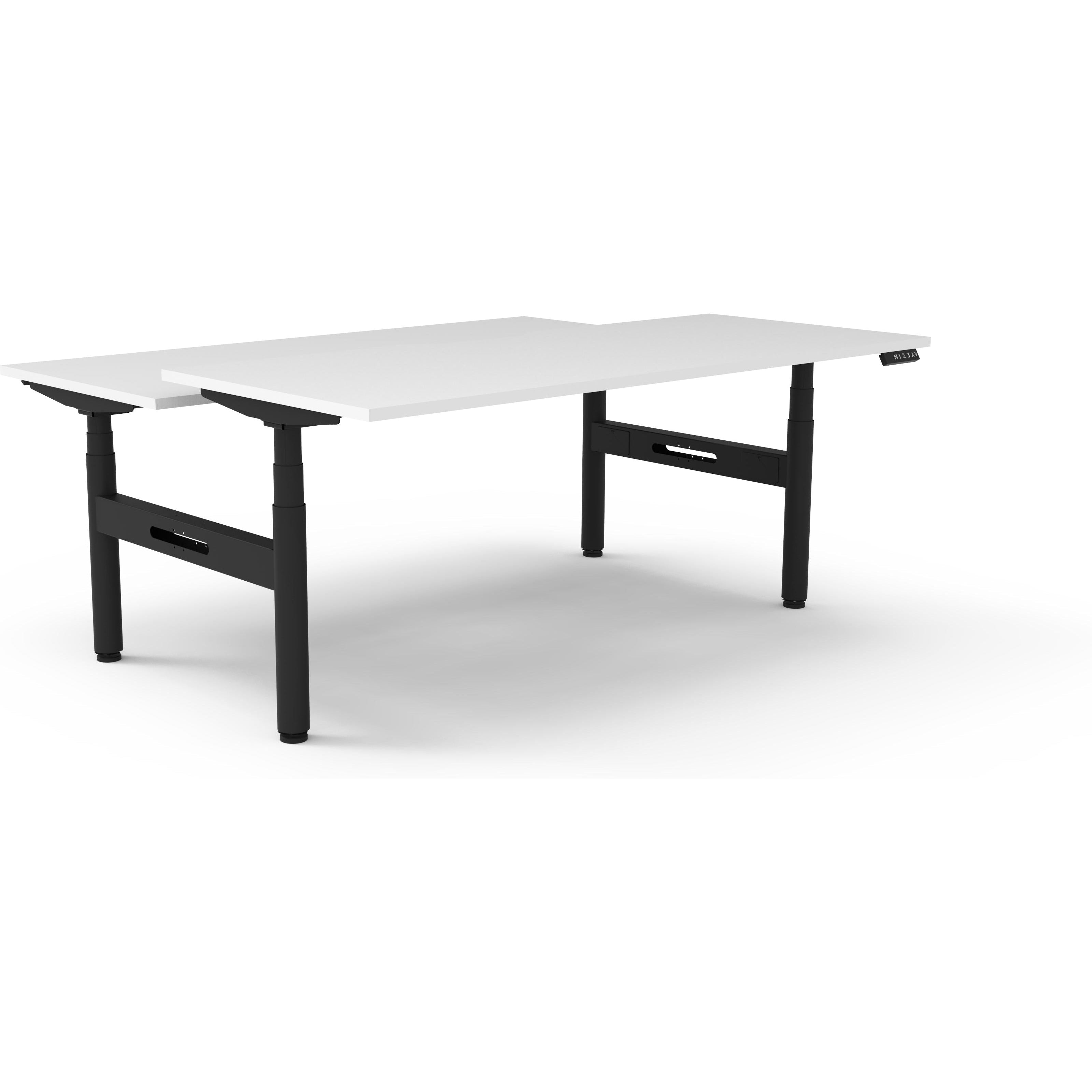 Eclipse (Round Legs) Electric Height Adjustable Back to Back Workstation