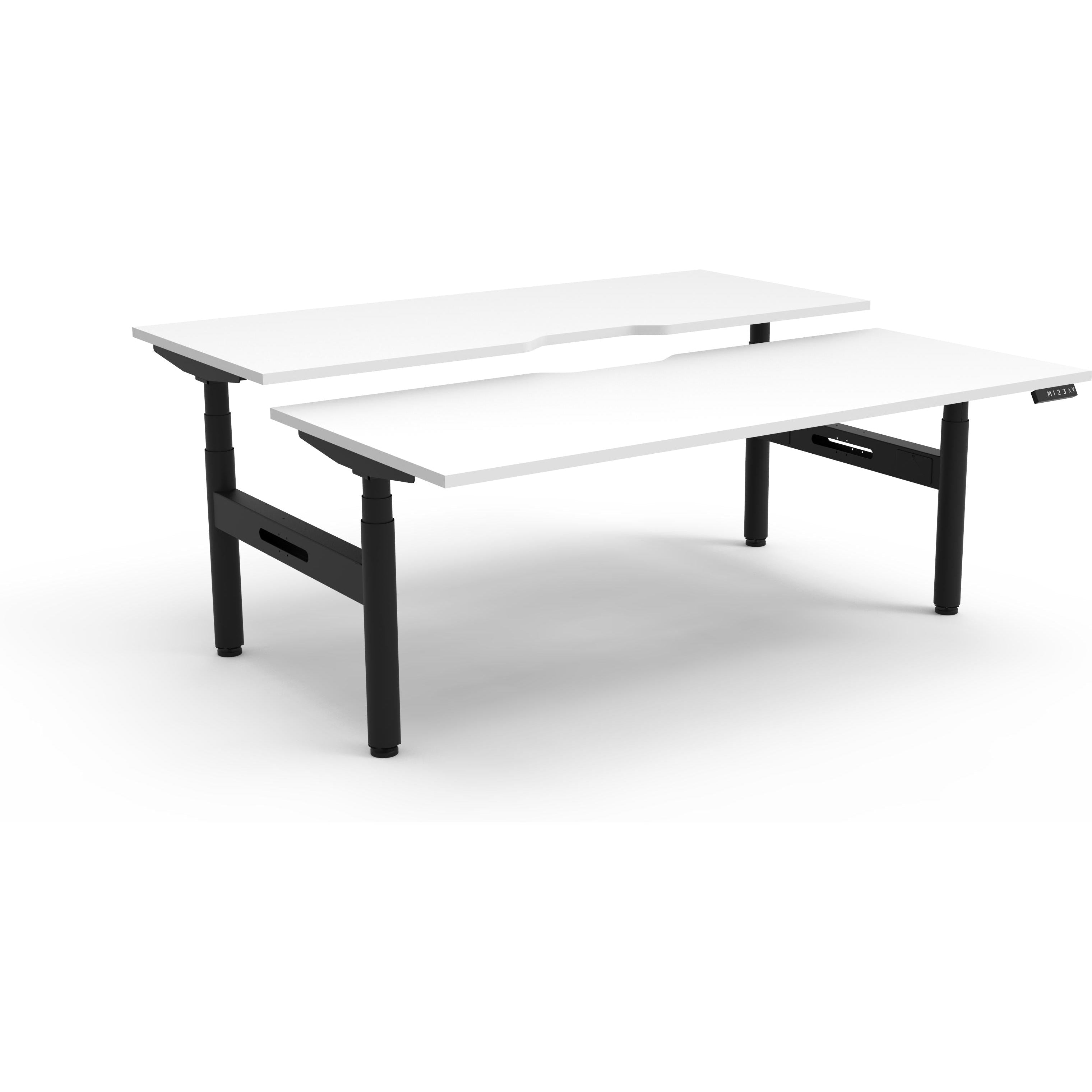 Eclipse (Round Legs) Electric Height Adjustable Back to Back Workstation