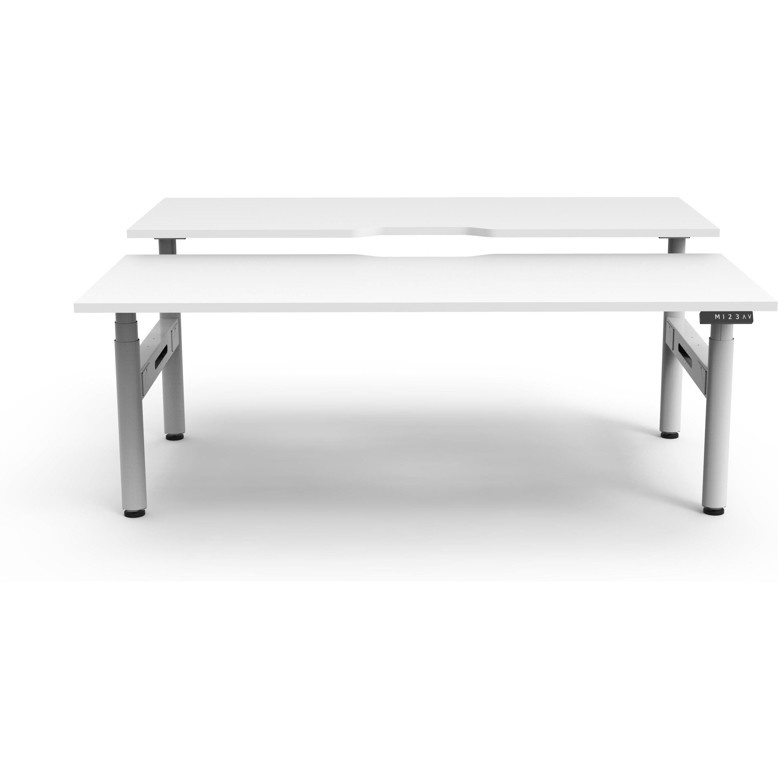 Eclipse (Round Legs) Electric Height Adjustable Back to Back Workstation