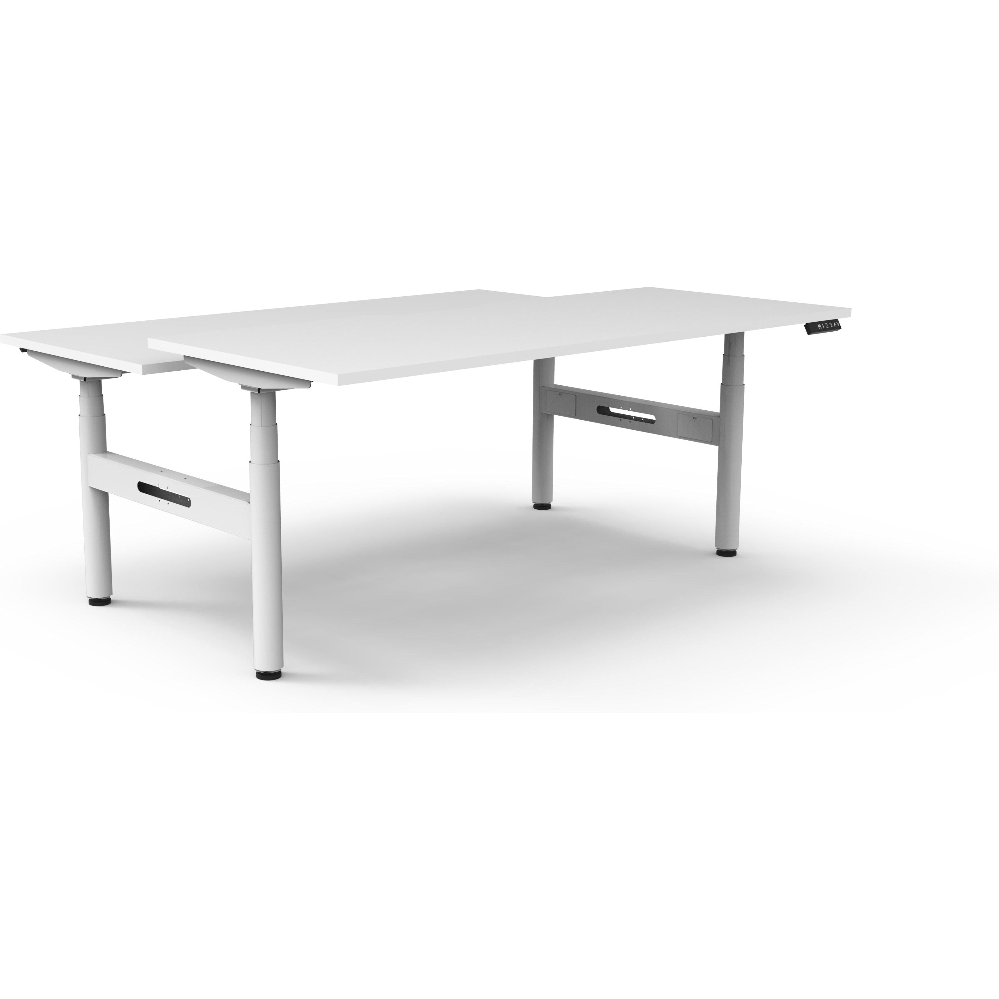 Eclipse (Round Legs) Electric Height Adjustable Back to Back Workstation