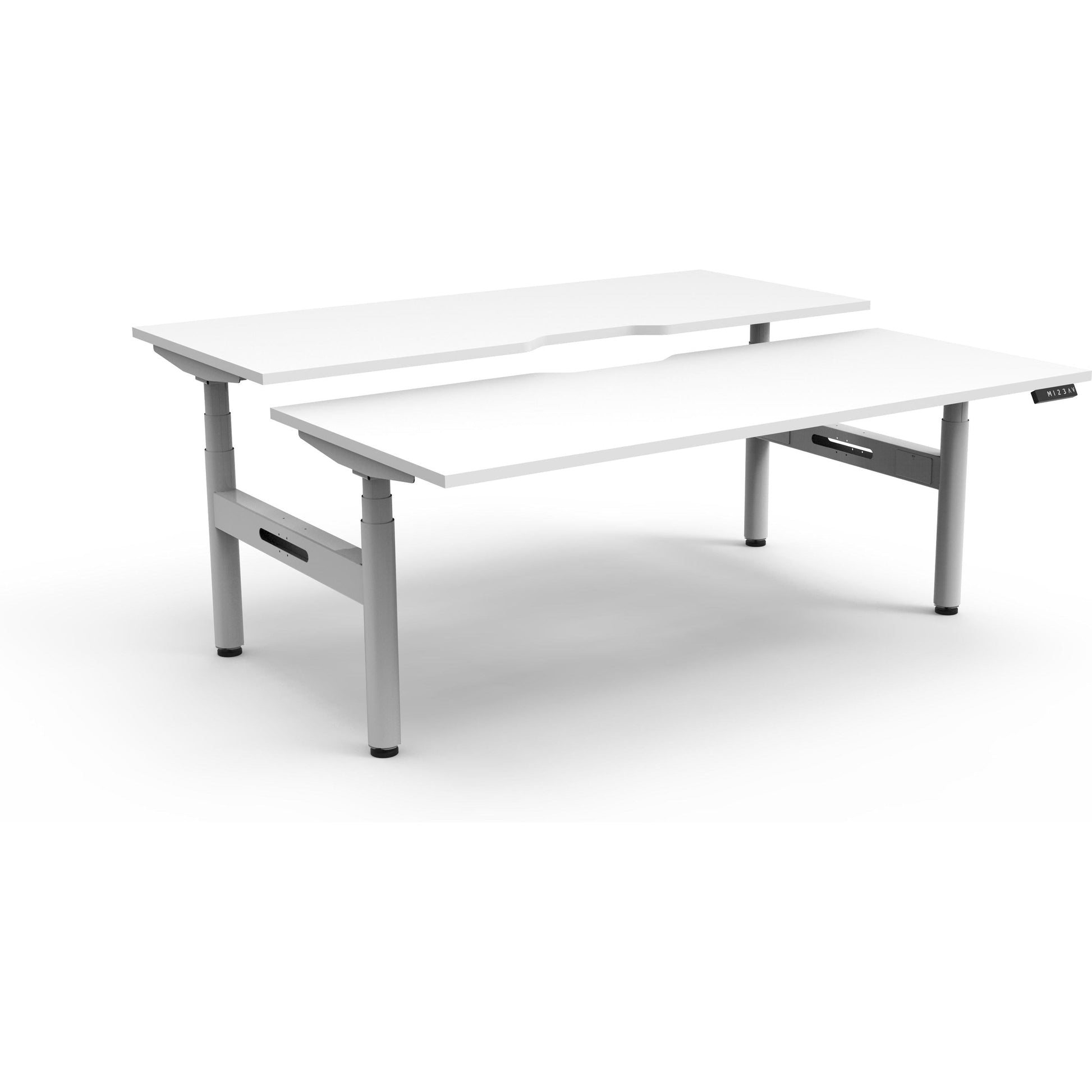 Eclipse (Round Legs) Electric Height Adjustable Back to Back Workstation