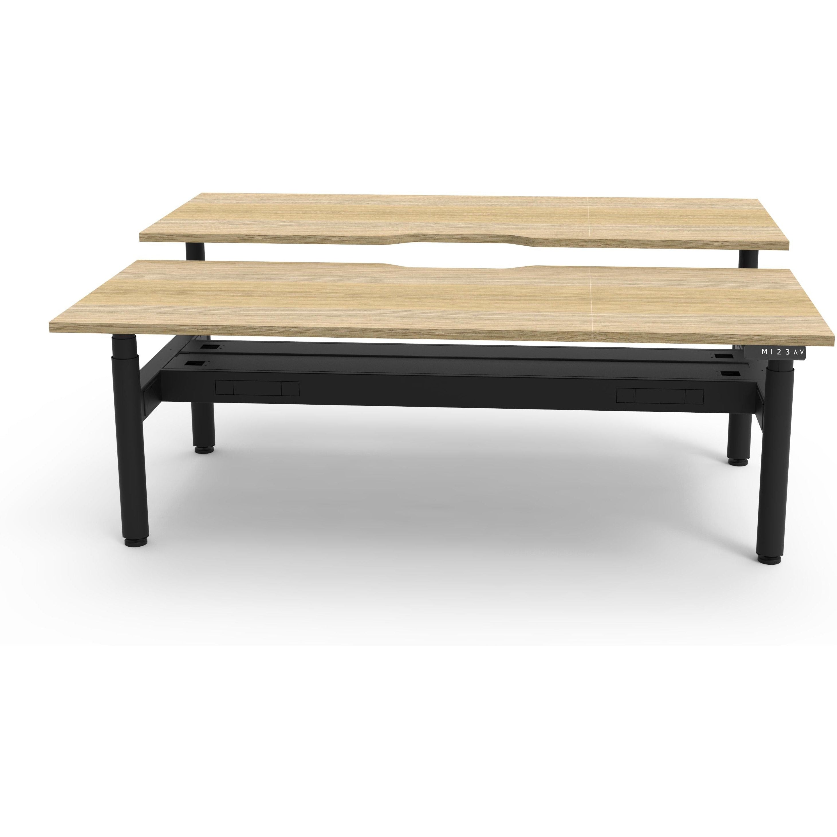 Eclipse (Round Legs) Electric Height Adjustable Back to Back Workstation
