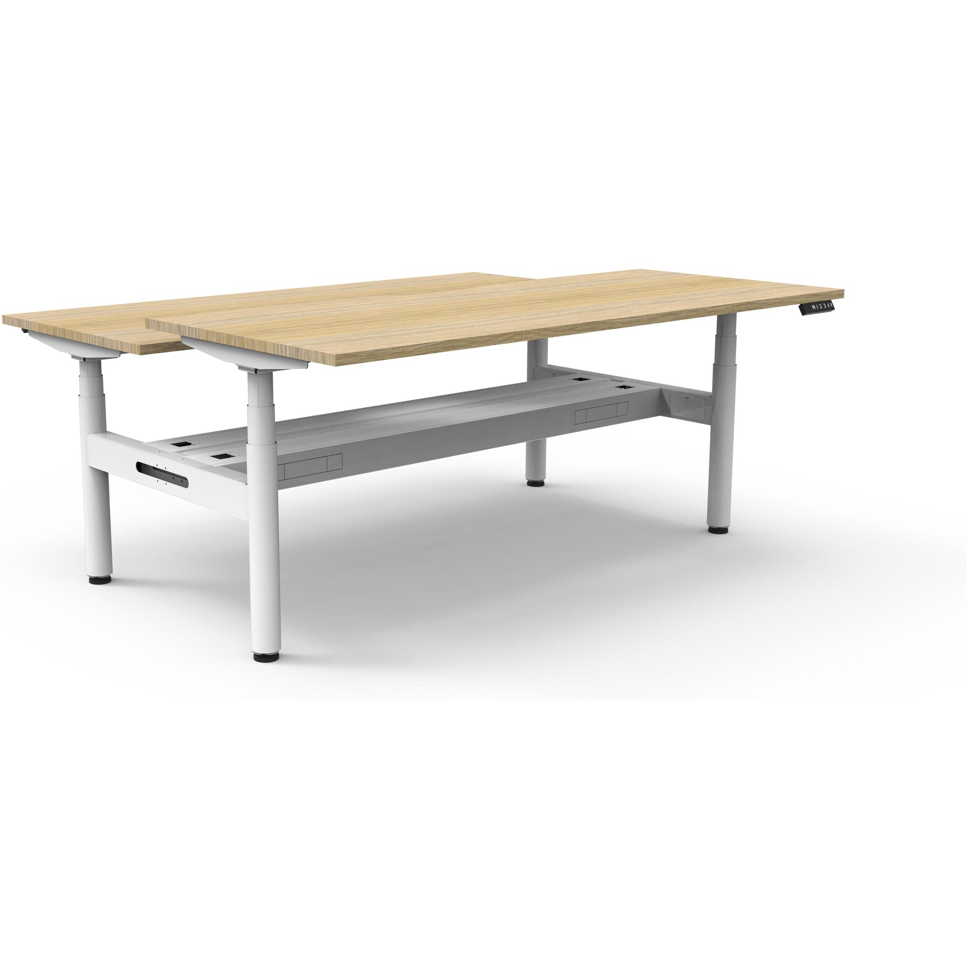 Eclipse (Round Legs) Electric Height Adjustable Back to Back Workstation