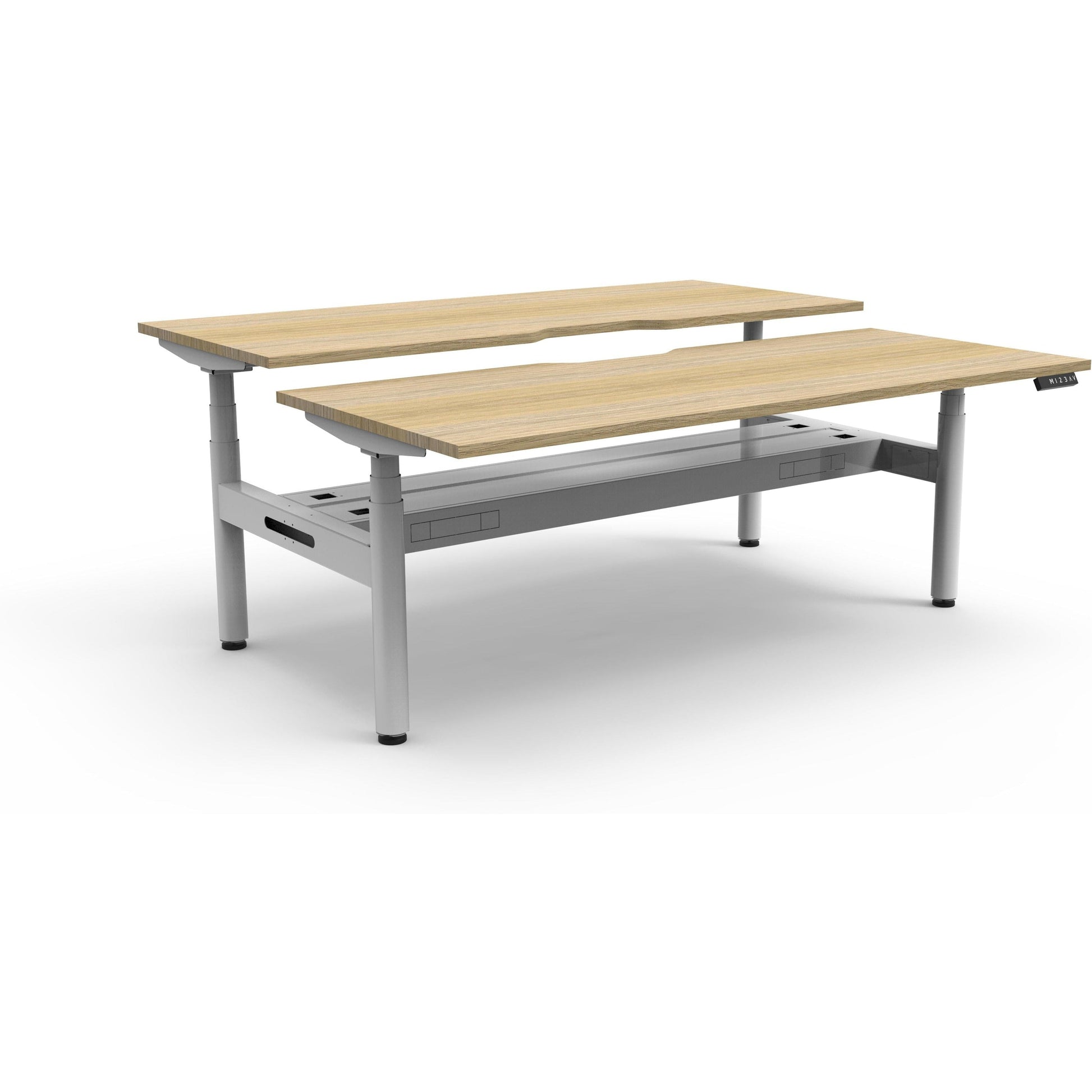 Eclipse (Round Legs) Electric Height Adjustable Back to Back Workstation