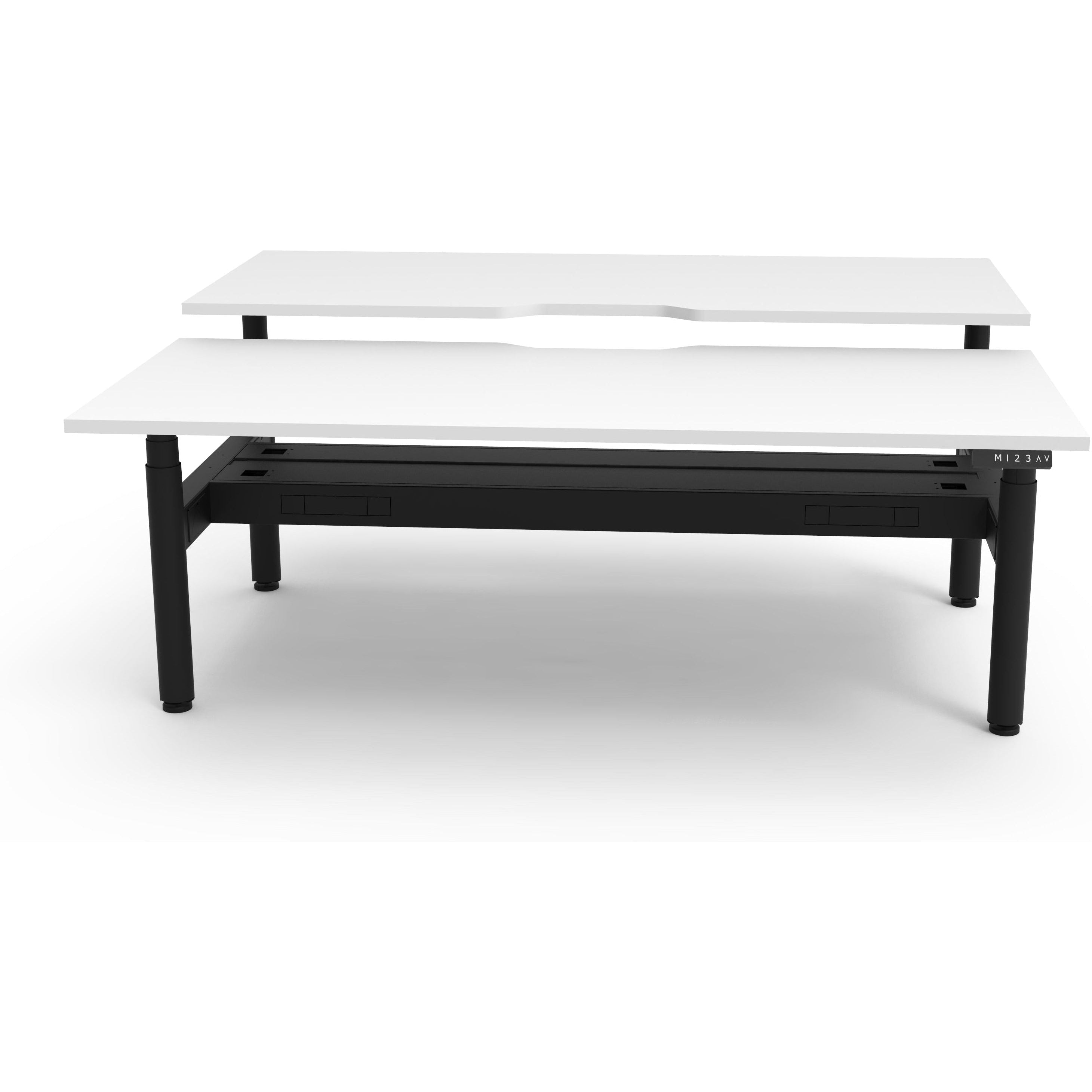 Eclipse (Round Legs) Electric Height Adjustable Back to Back Workstation
