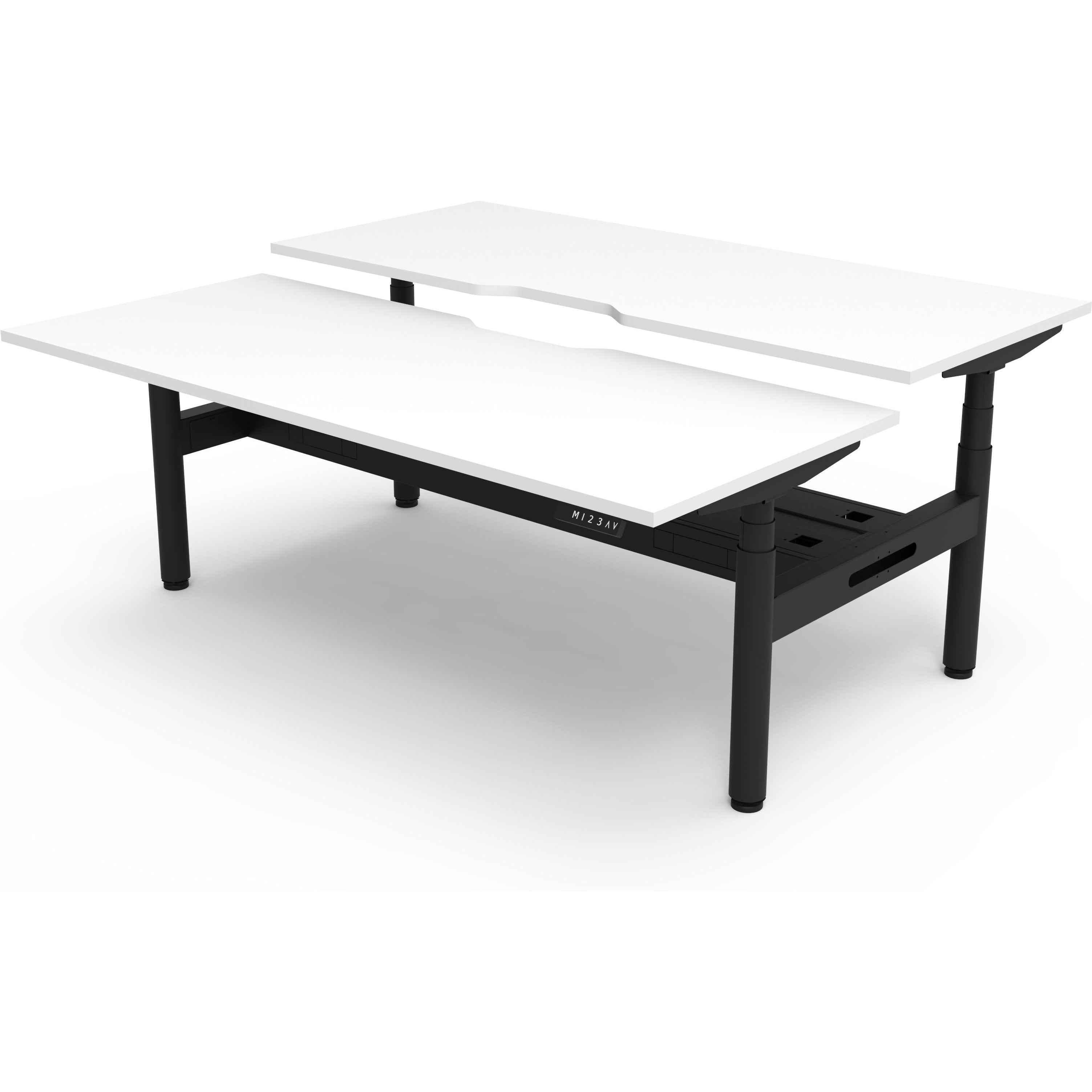 Eclipse (Round Legs) Electric Height Adjustable Back to Back Workstation